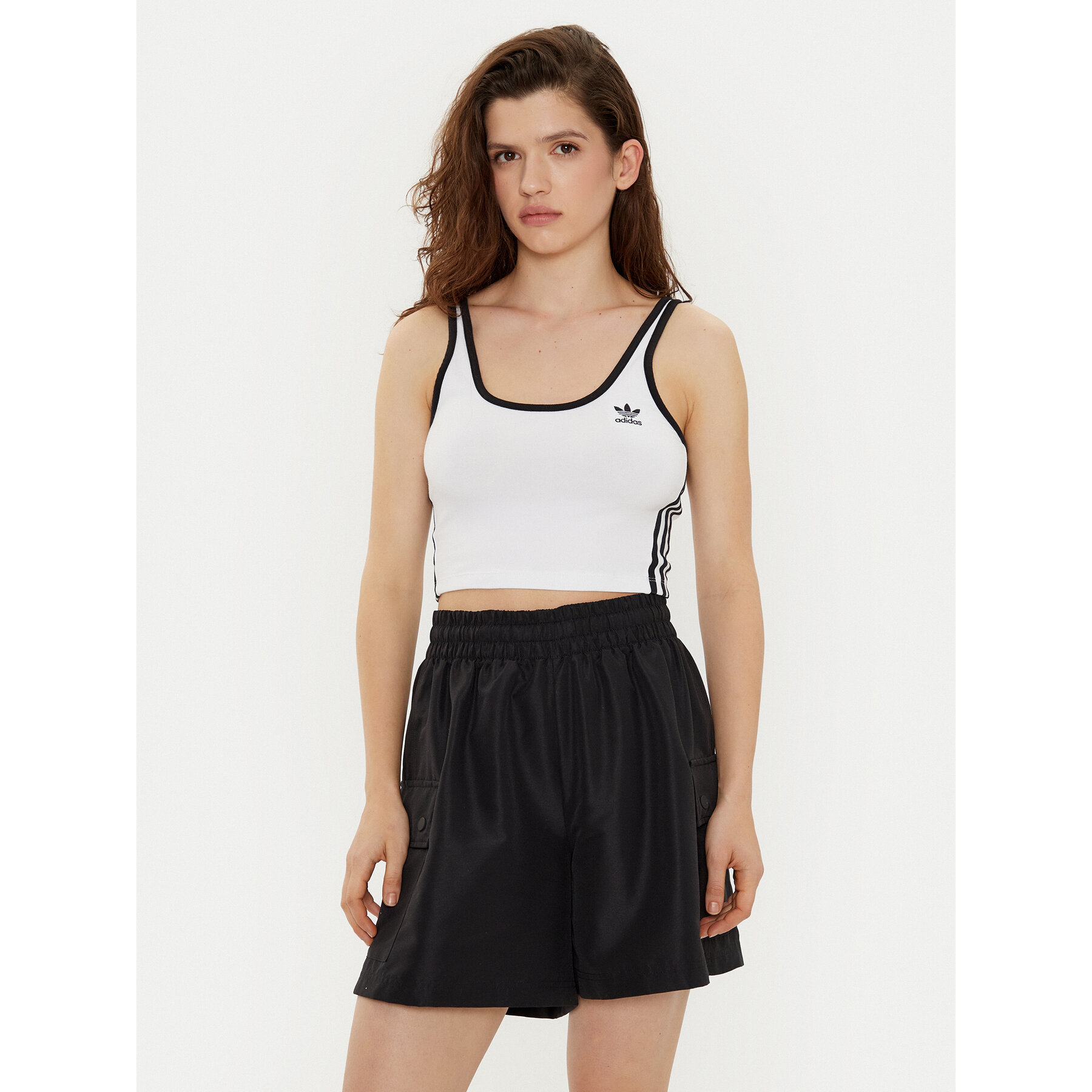 adidas Felső adicolor 3-Stripes JD4613 Fehér Slim Fit