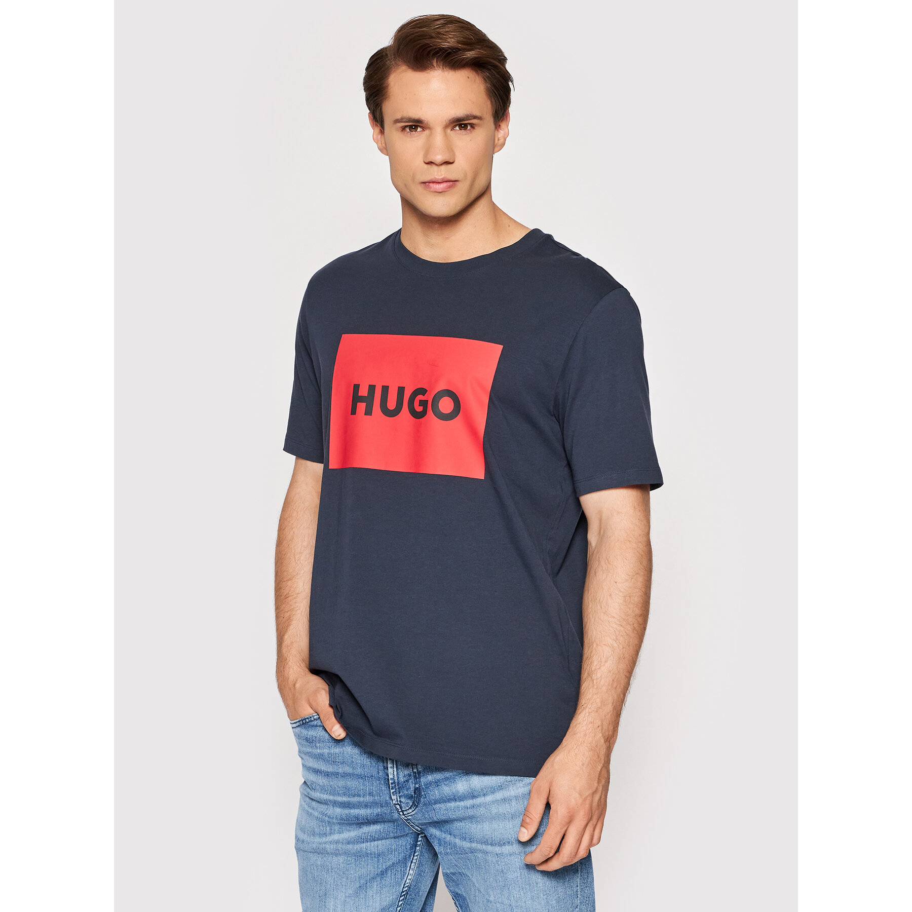 Hugo T-Shirt Dulive222 50467952 Σκούρο μπλε Regular Fit