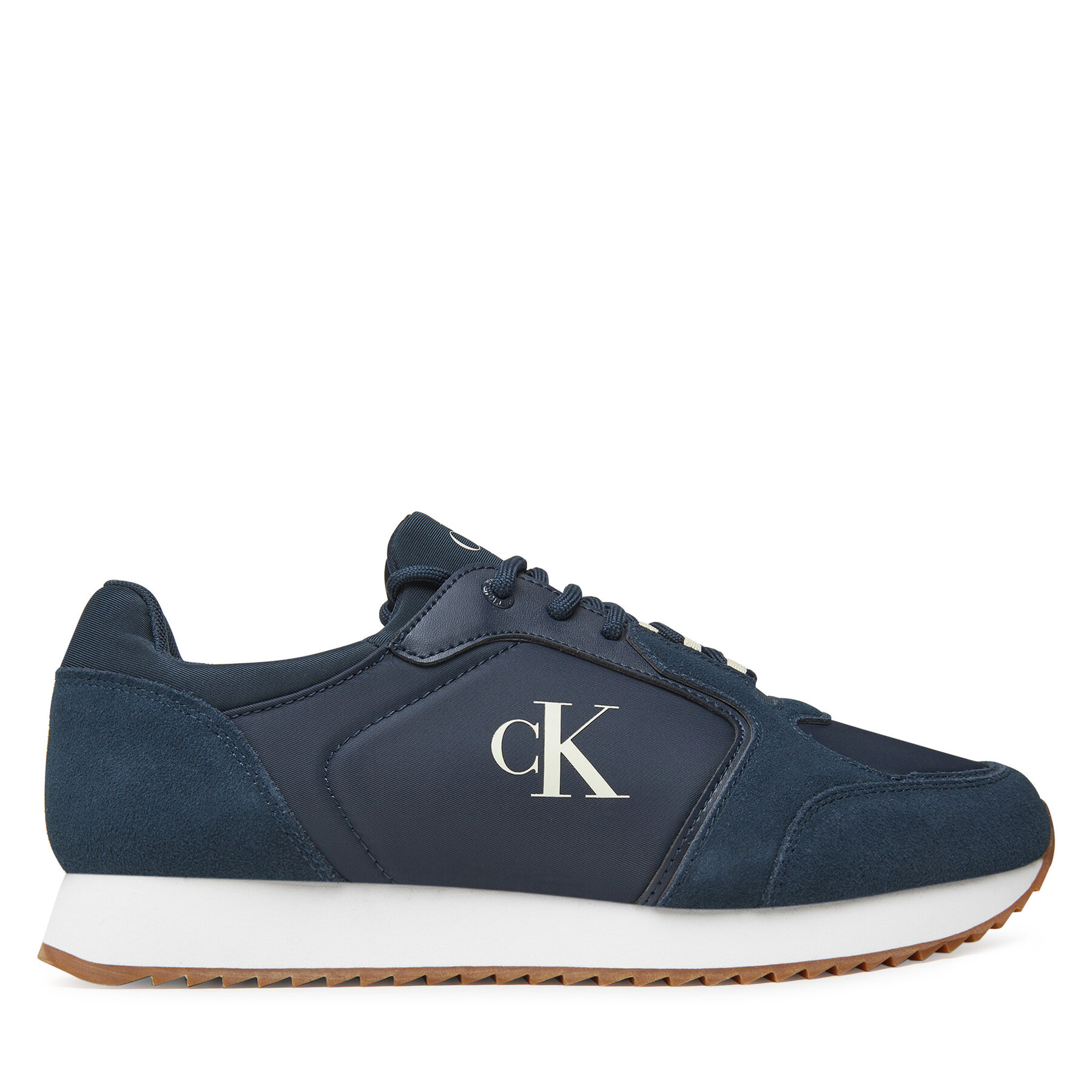 Sneakersy Calvin Klein Jeans Retro Runner Sock Lace Up Ny-Su YM0YM01326 Tmavomodrá