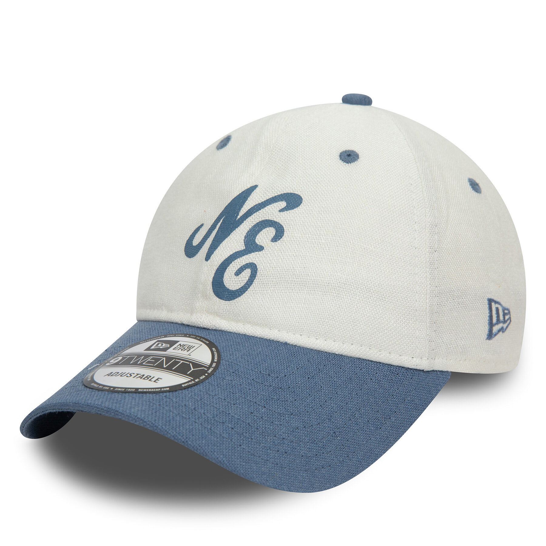 Cappellino New Era Linen Script 920 Ne 60503547 Bianco
