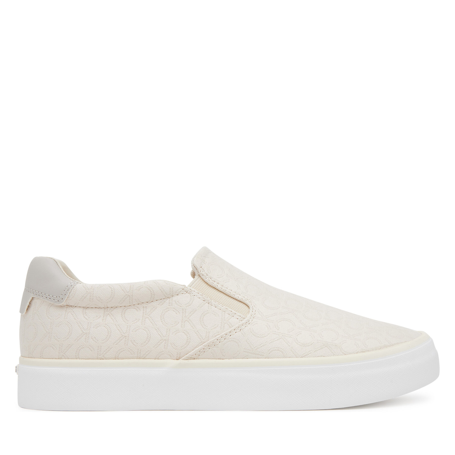 Dámske Tenisky Calvin Klein, Rozmer: 38, Écru, Vulc Slip On - Jacq HW0HW02411