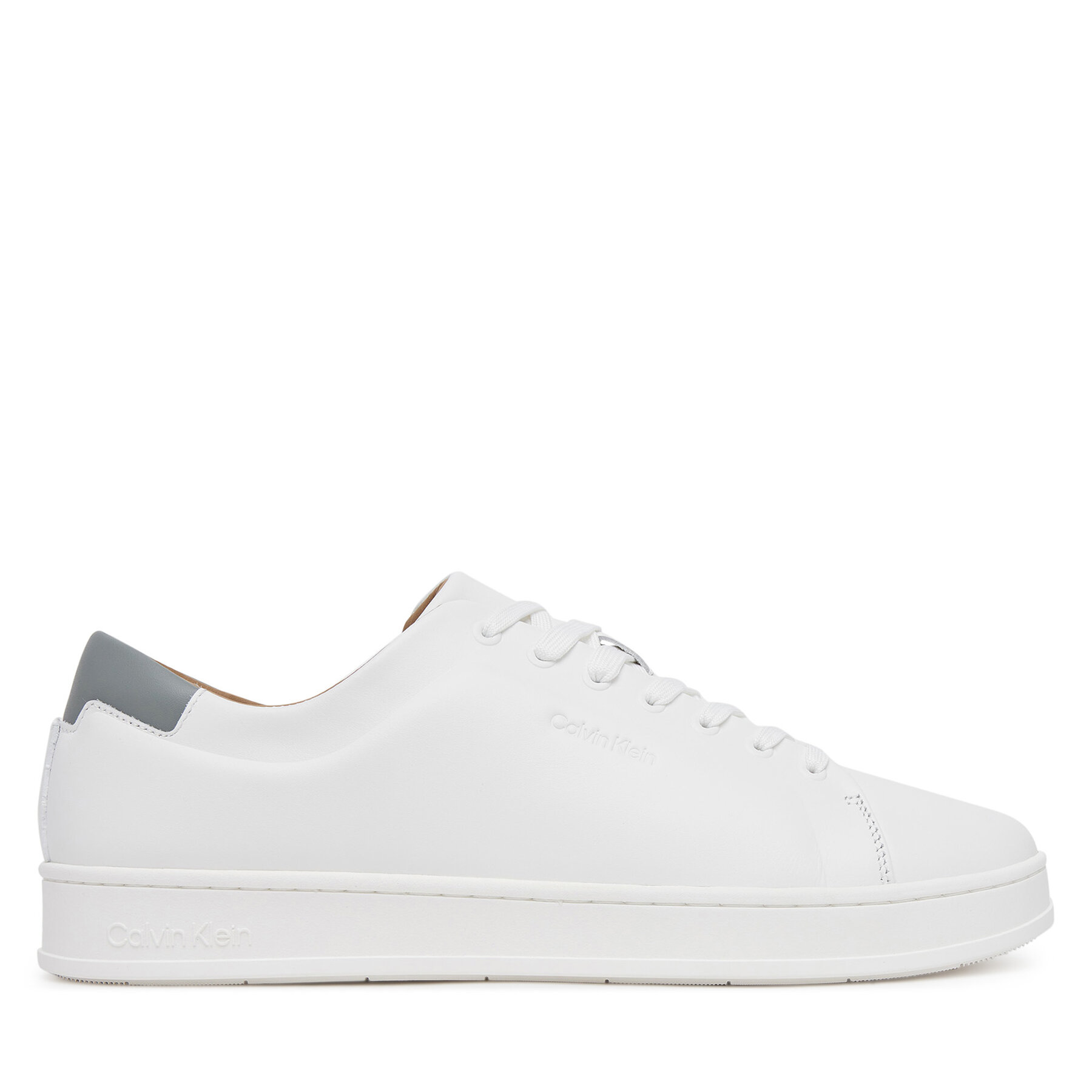Sneakersy Calvin Klein Pure Low Laceup Cupsole Hf Lth HM0HM01859 Biela