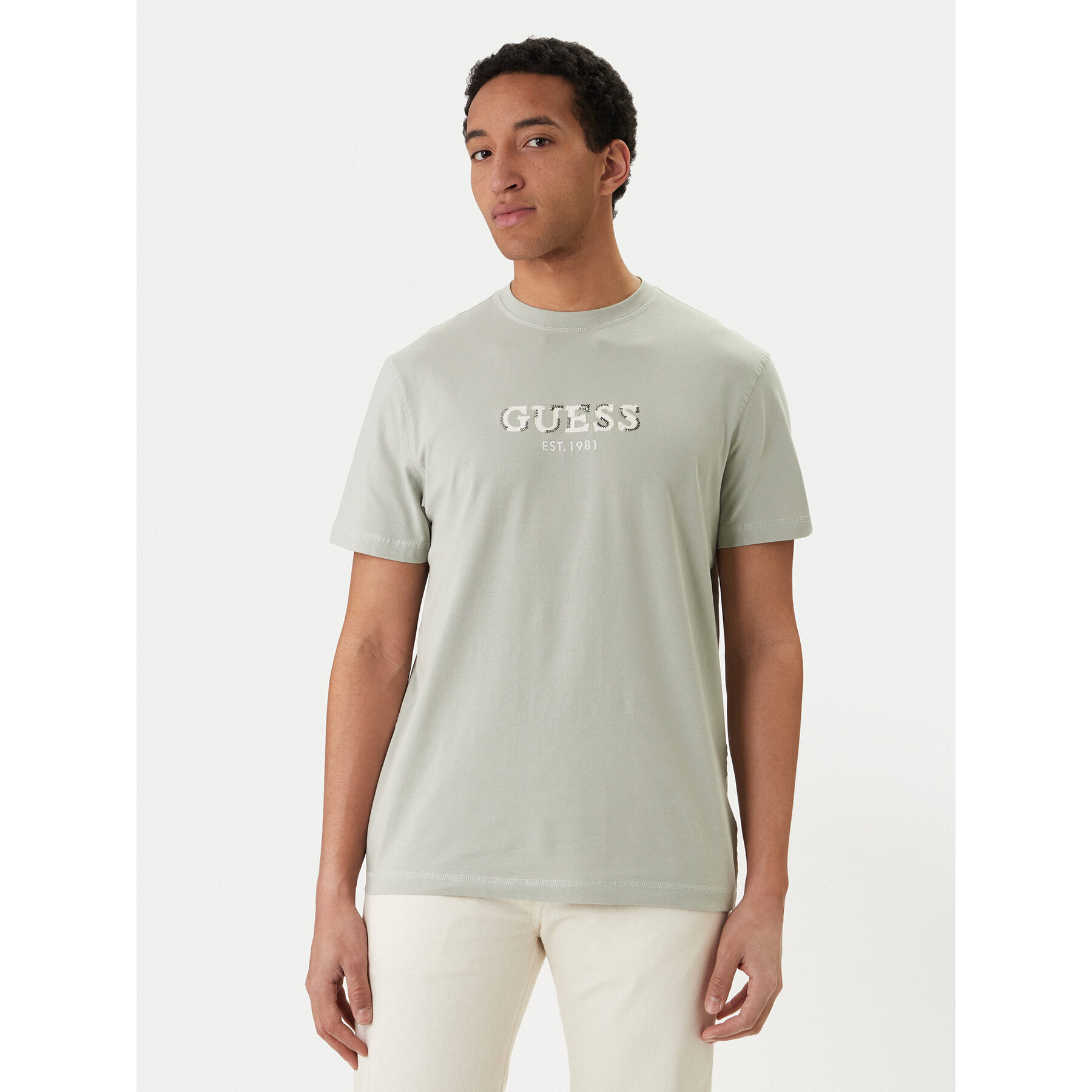 Guess T-Shirt M6GI16 K3032 Ανοιχτό πράσινο Regular Fit