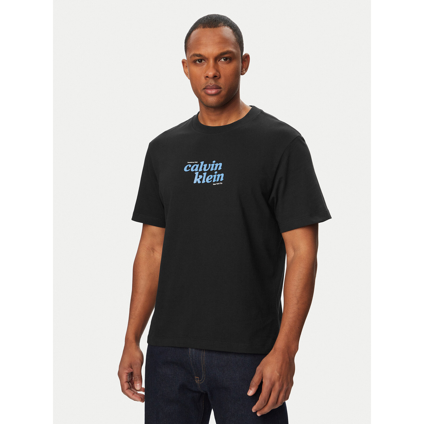 Calvin Klein Jeans Camiseta SS 20S LV04RG815G Negro Regular Fit