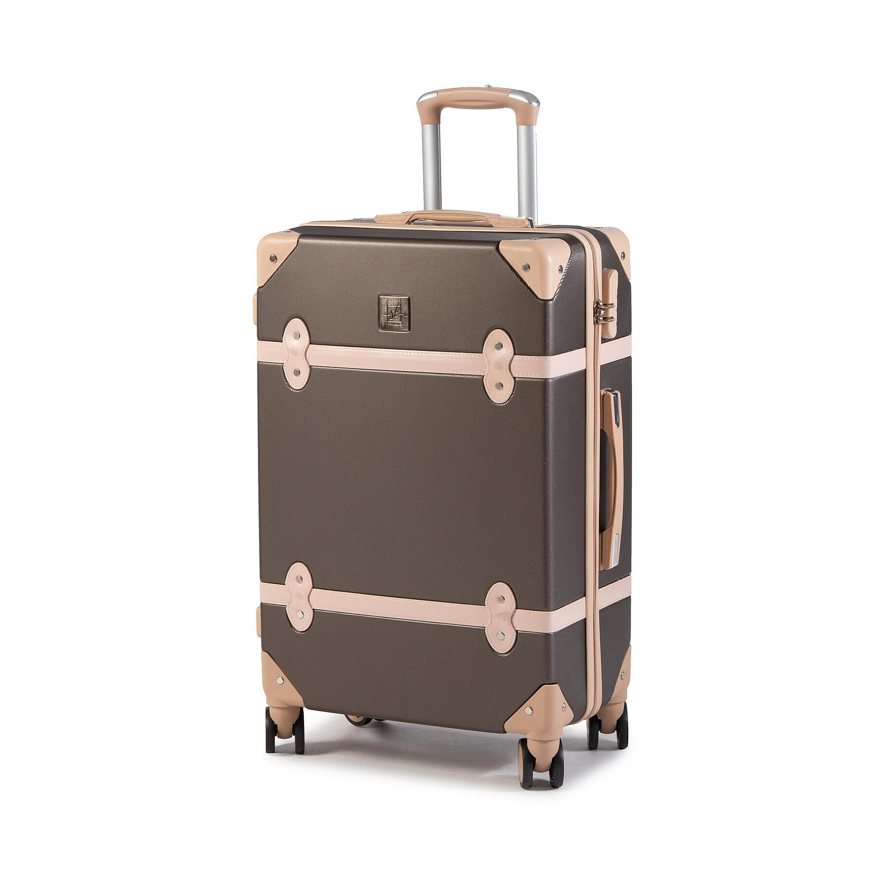 Valigia media Semi Line T5508-3 Marrone