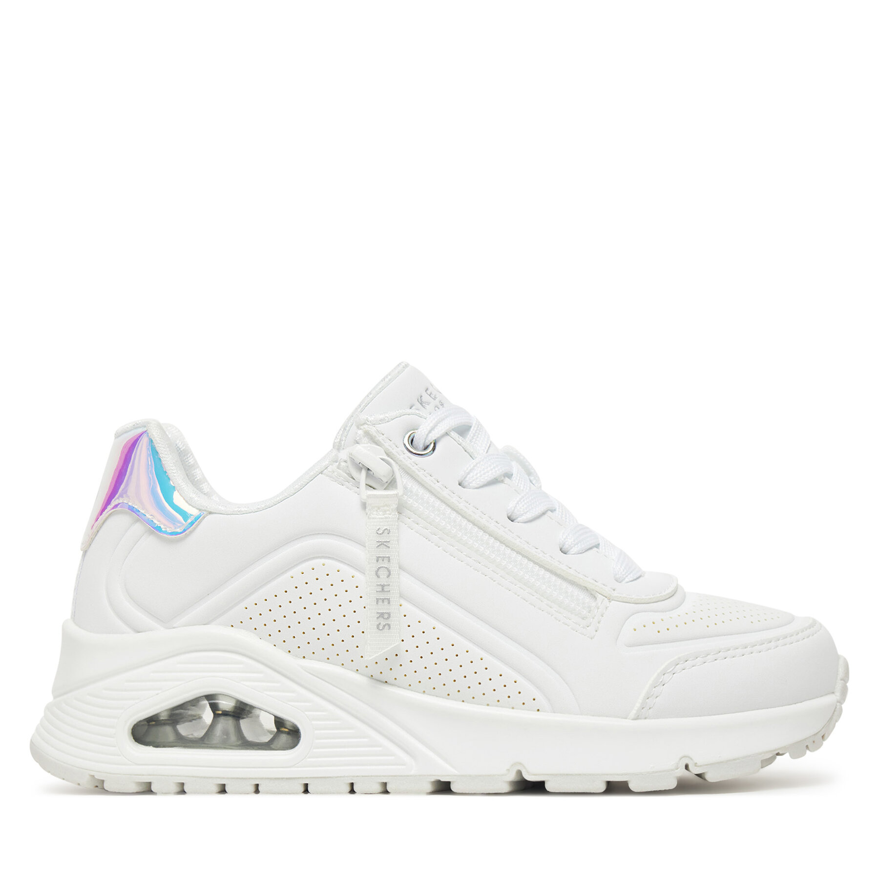 Sneakersy Skechers Uno Gen1-Zip And Stride 310554L/WHT Biela