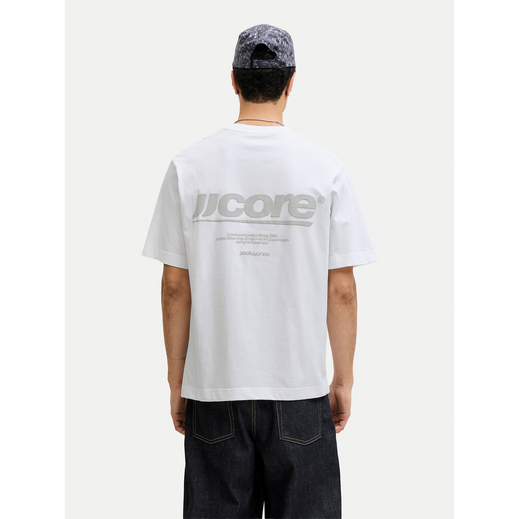 Jack & Jones Póló Club 12289842 Fehér Relaxed Fit