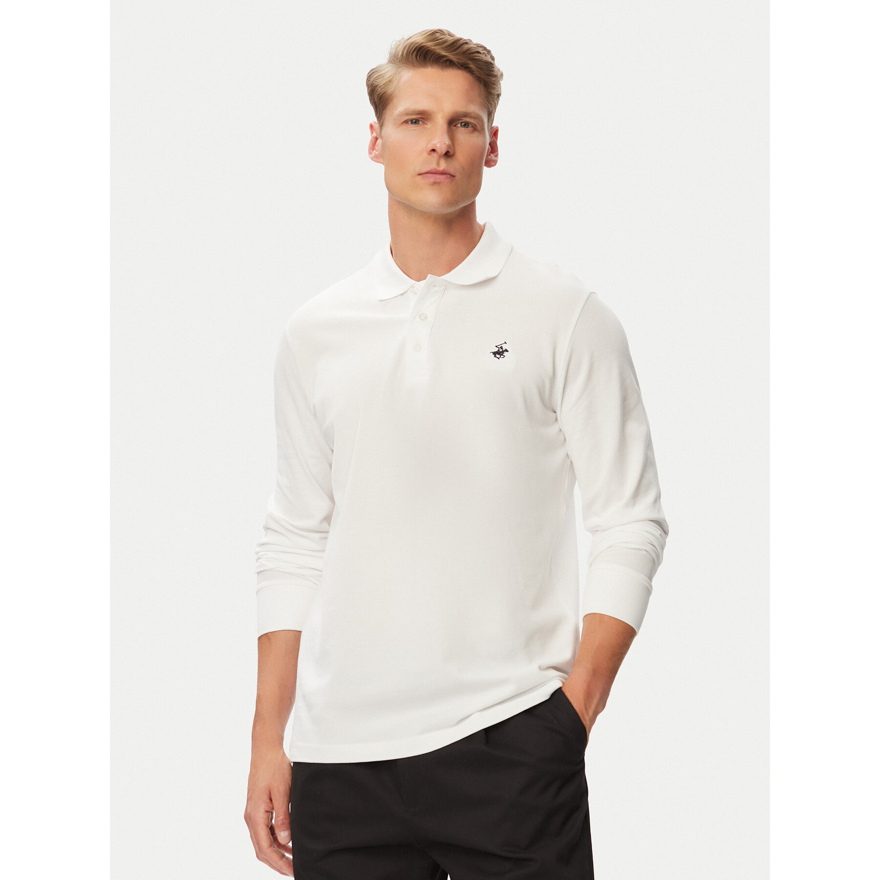 Beverly Hills Polo Club Polo P-SS26M-P424125 Bijela Regular Fit