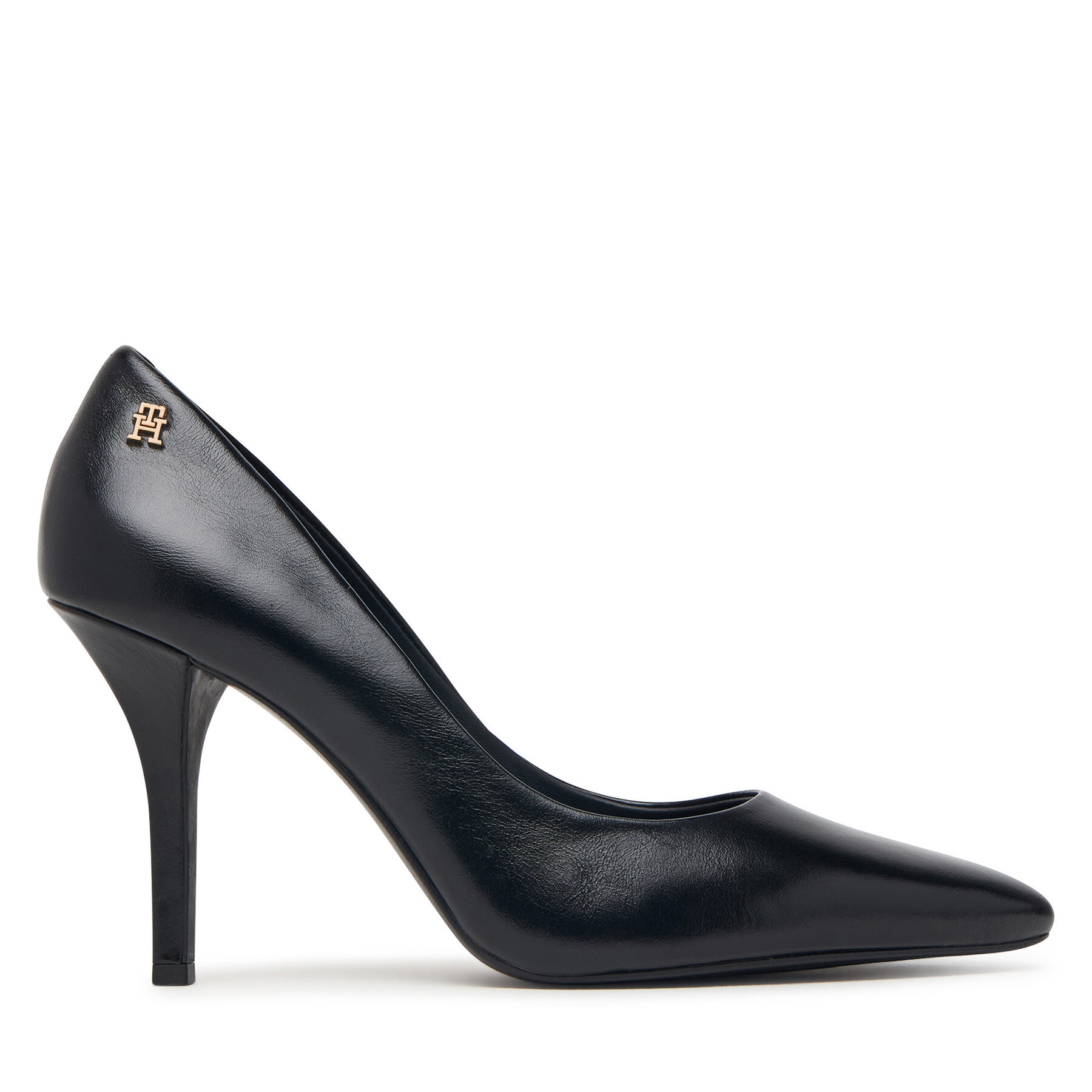 Lodičky Tommy Hilfiger High Heel Court Leather Shoe FW0FW09527 Černá
