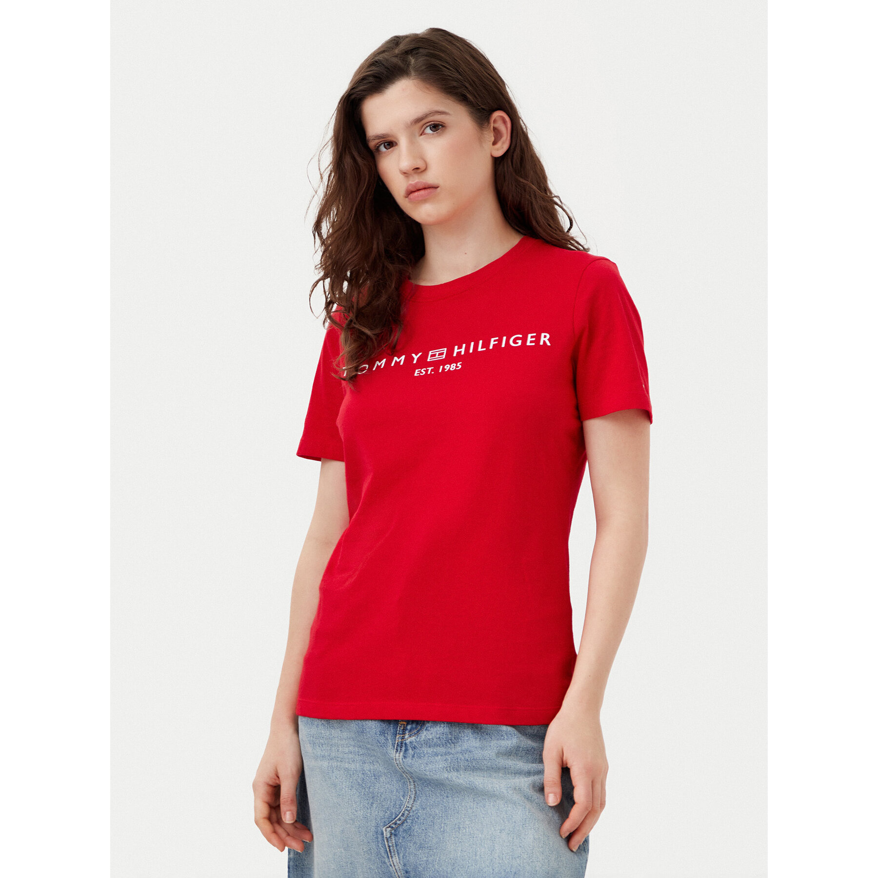 Tommy Hilfiger T-Shirt WW0WW40276 Rosso Regular Fit