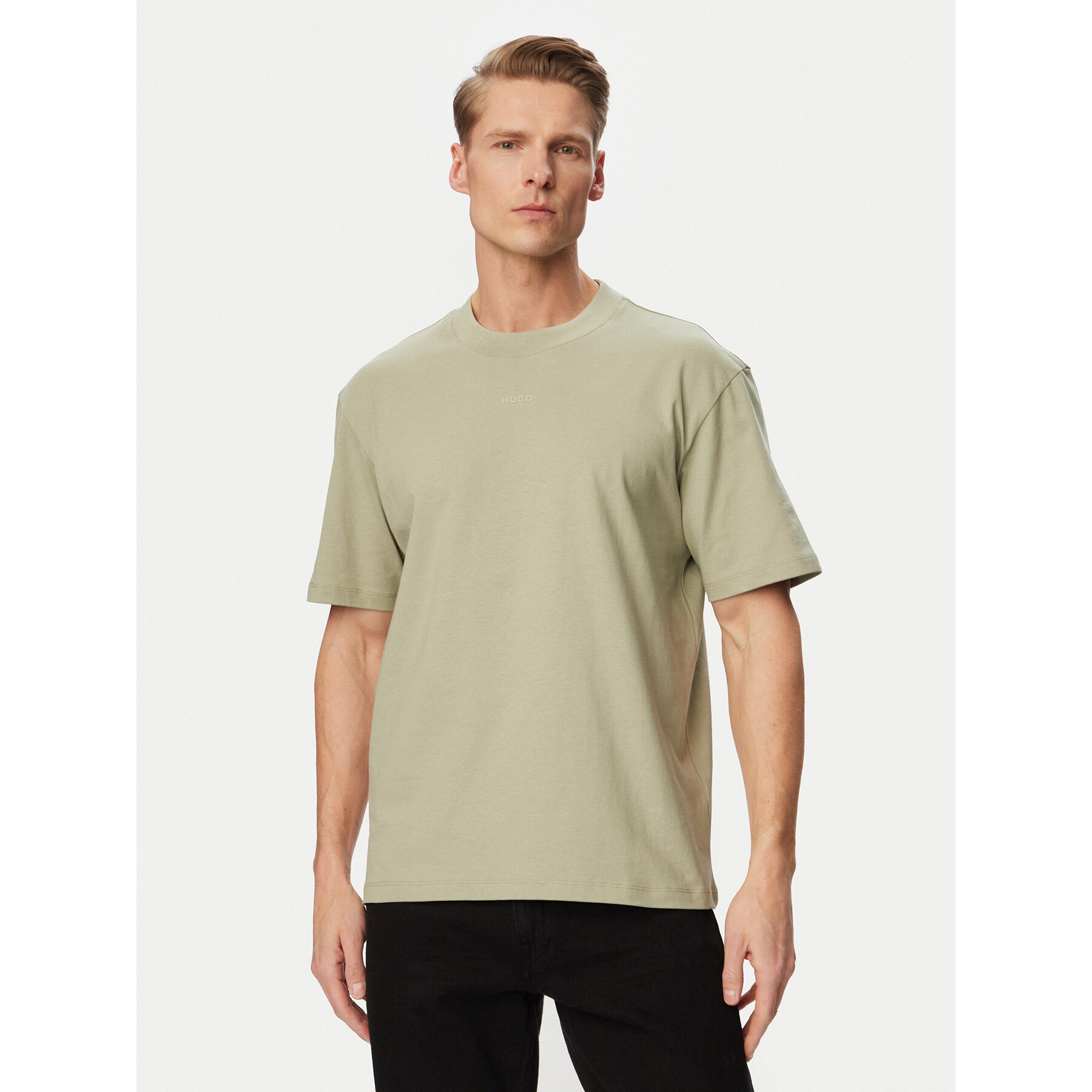 HUGO T-Shirt Dapolino 50488330 Hellgrün Regular Fit
