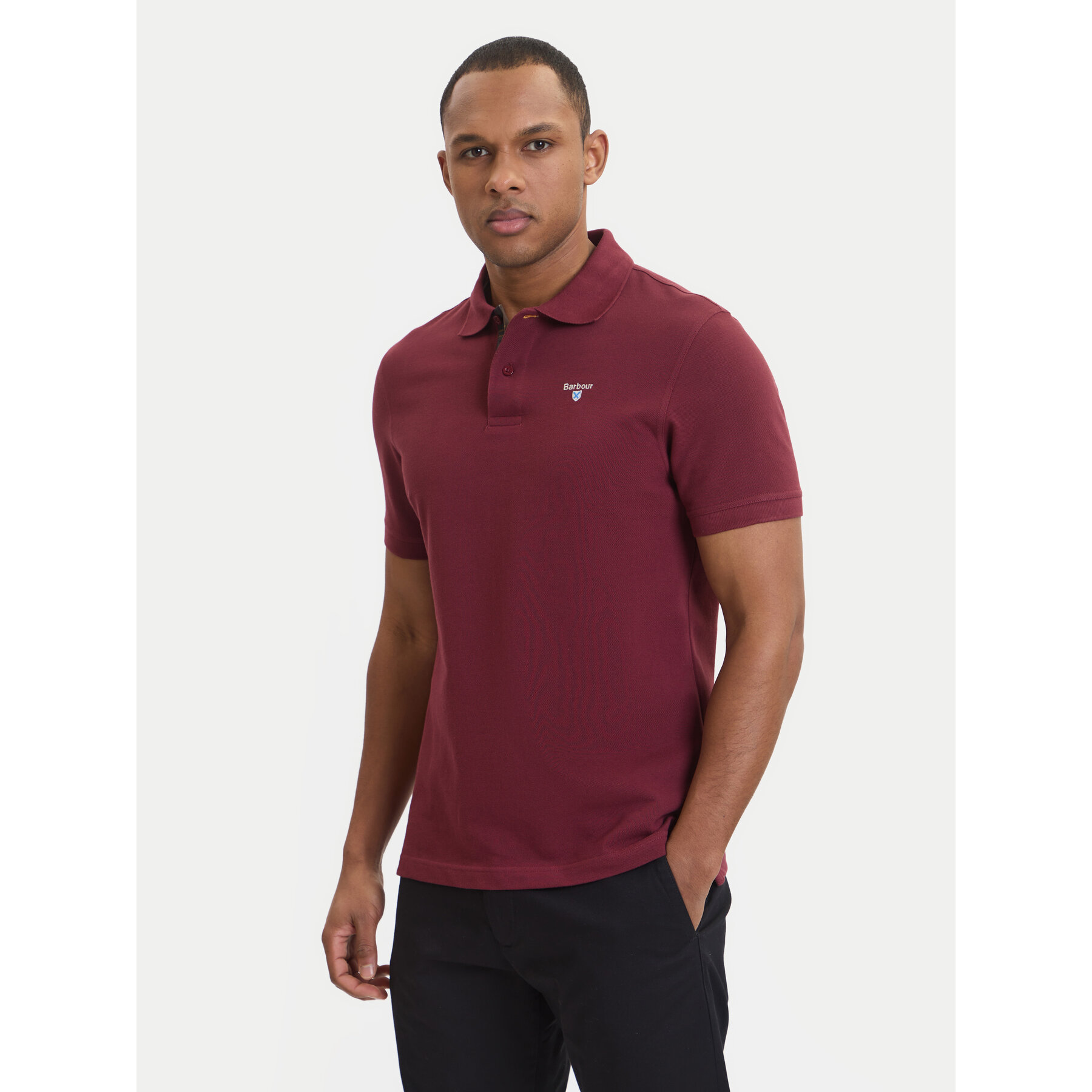 Barbour Pólóing Tartan MML0012RE53 Bordó Tailored Fit