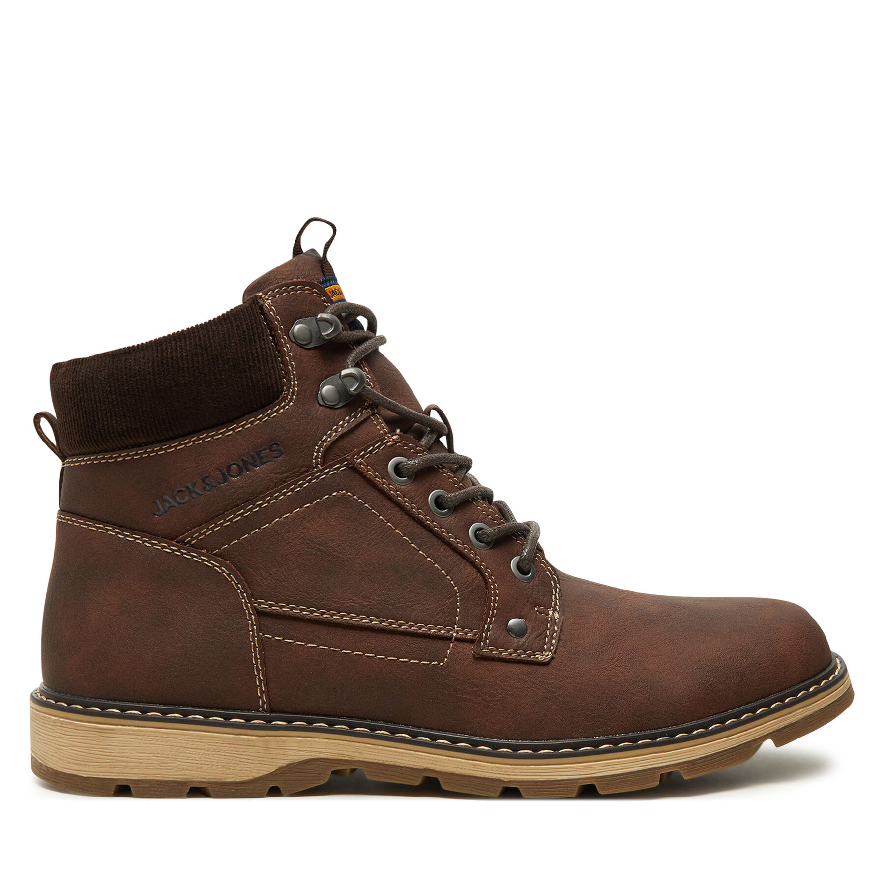 Šnurovacia obuv Jack & Jones Stratford 12257762 Hnedá