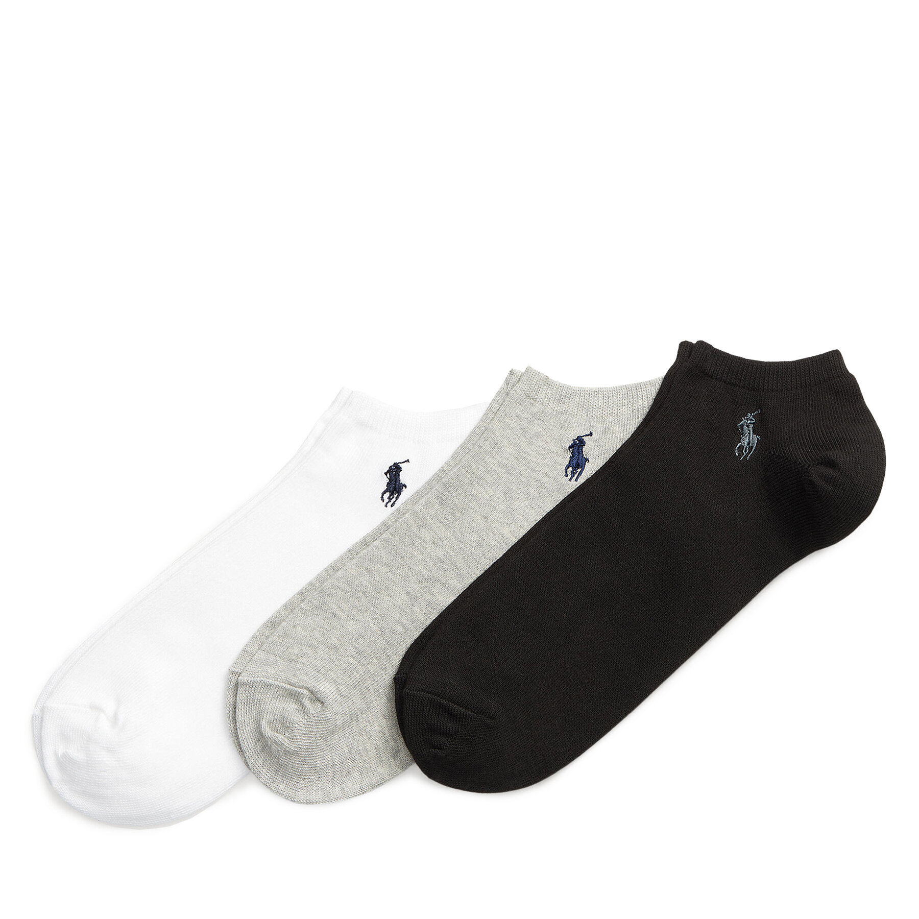 

Набір 3 пар низьких шкарпеток unisex Polo Ralph Lauren 449655213005 Black/Grey/White, Кольоровий