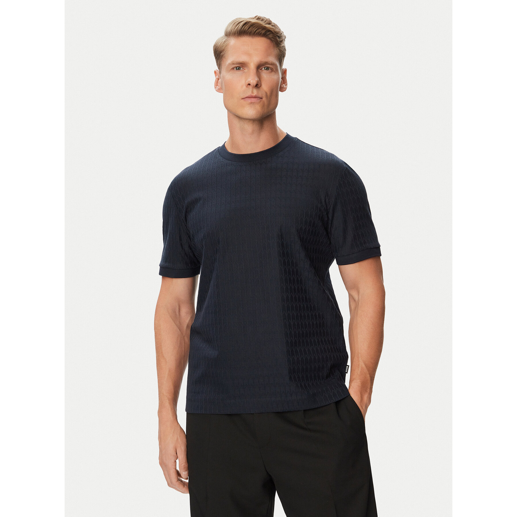BOSS T-Shirt H-Thompson 321 50567970 Dunkelblau Regular Fit