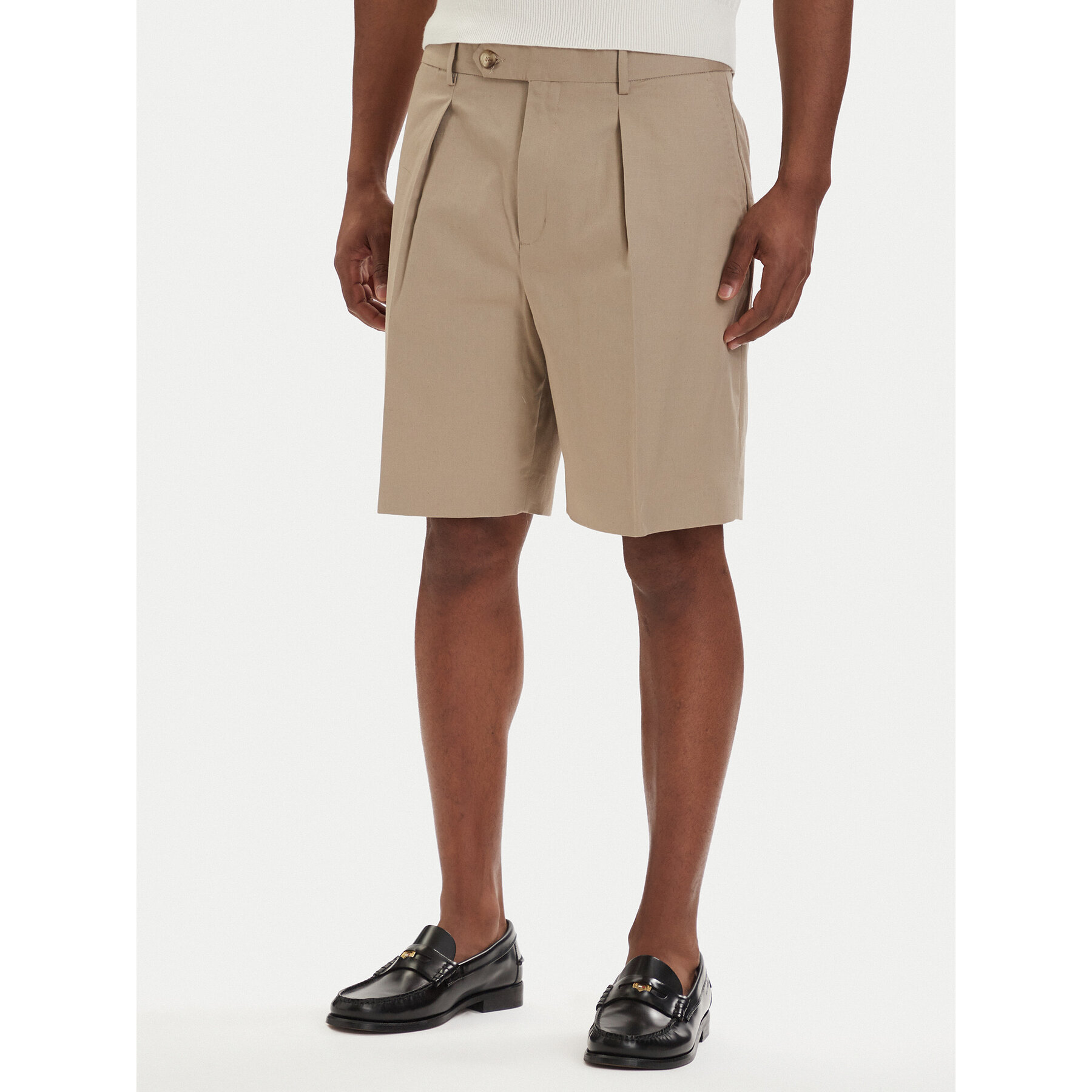 Tommy Hilfiger Stoffshorts Smart Casual MW0MW42670 Hellbeige Relaxed Fit