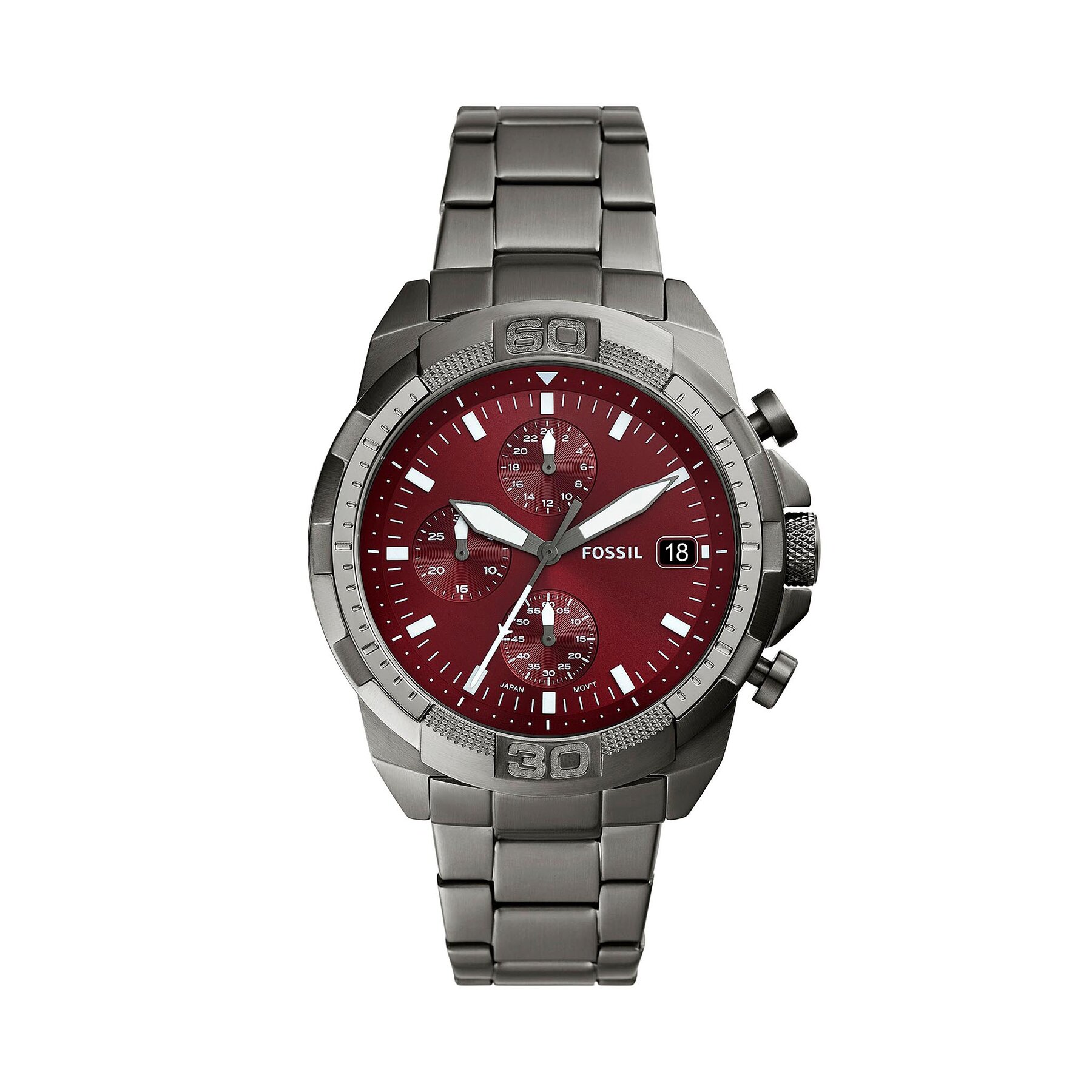 

Годинник Fossil Bronson Chronograph FS6017 Burgundy/Silver, Сірий