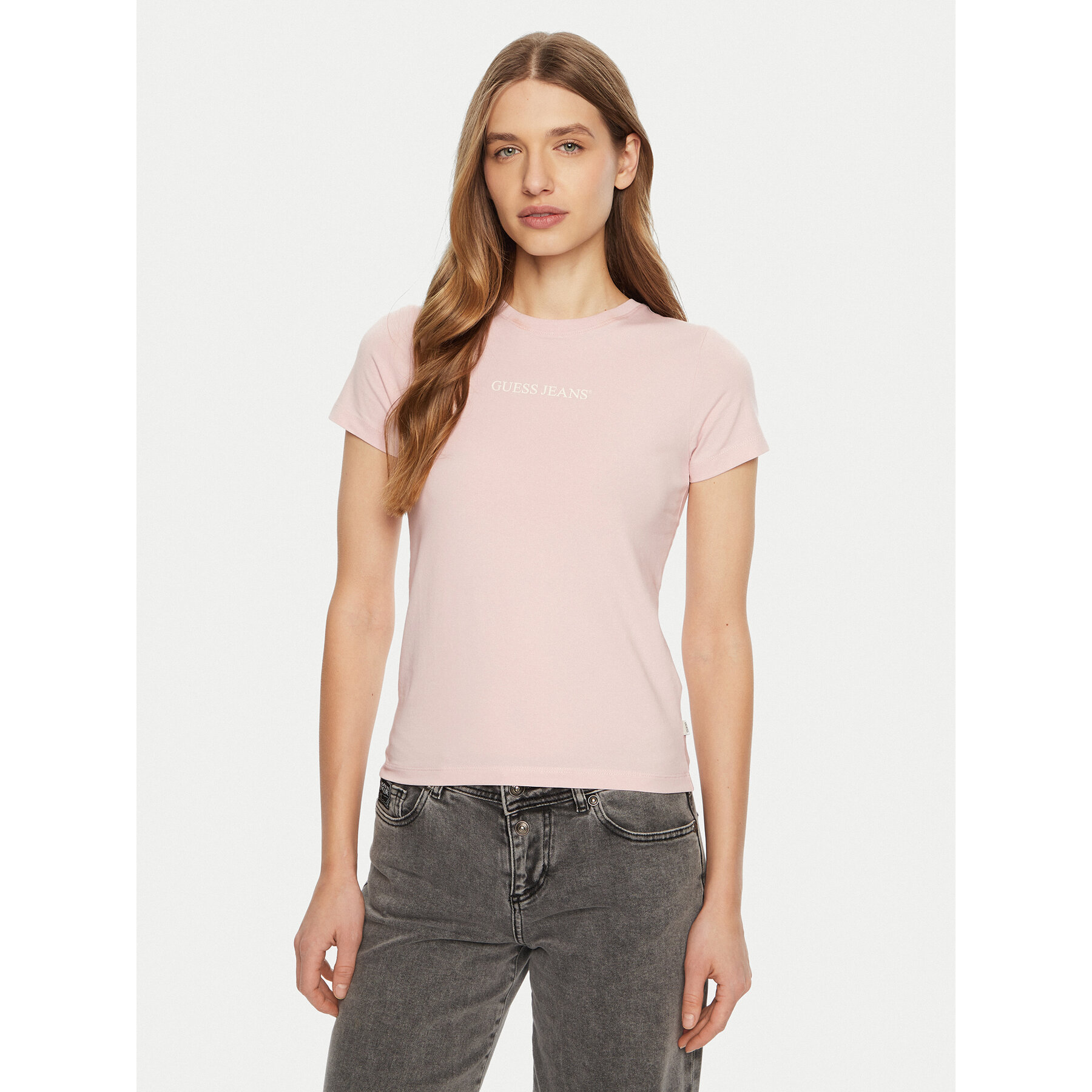 Guess Jeans Póló W4YI01 J1314 Rózsaszín Regular Fit