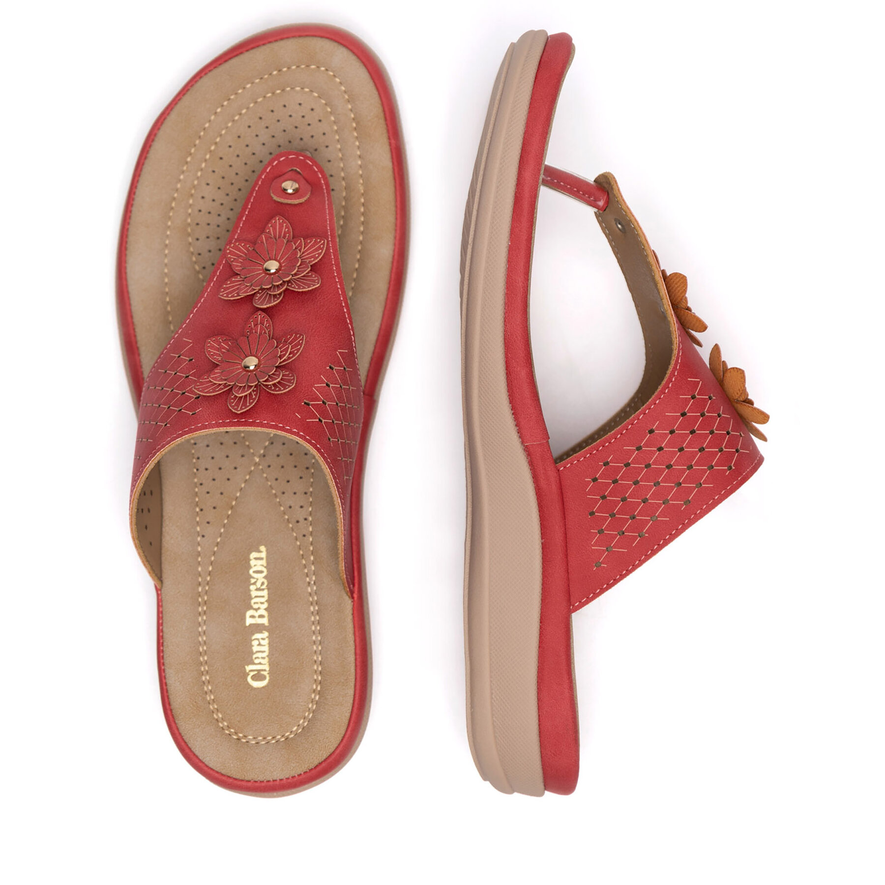 Šľapky Clara Barson WYL0510-26 Červená