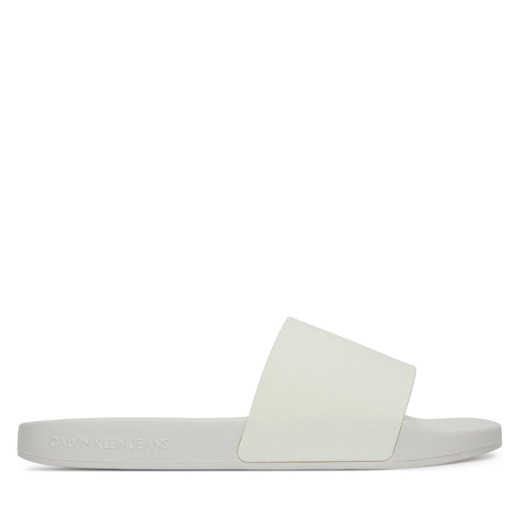 Şlapi Calvin Klein Jeans Slide Monogram Tpu YW0YW01715 Alb