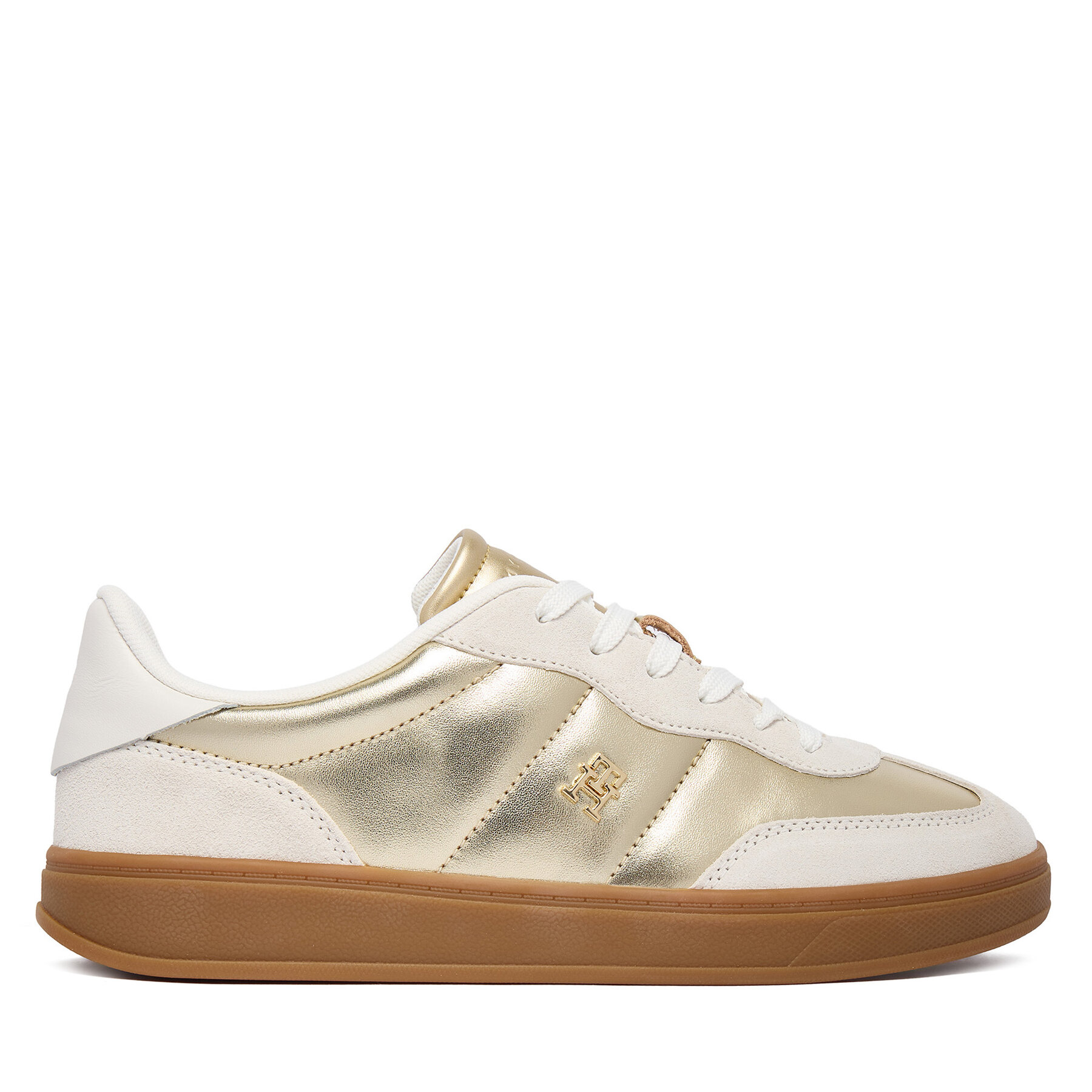 Sneakersy Tommy Hilfiger Mu Jackie Metallic FW0FW09026 Zlatá
