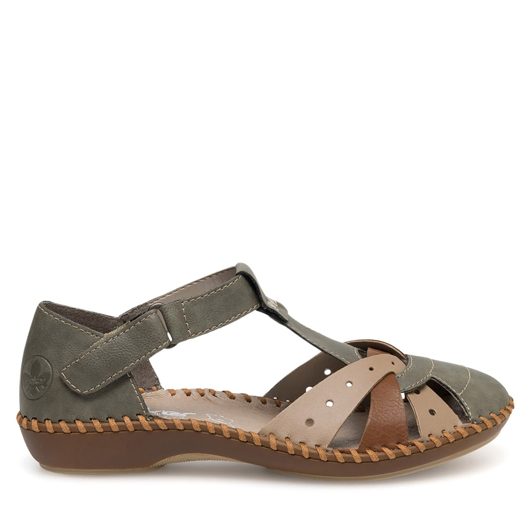 Damen Sandalen Rieker, Schuhgröße 42, Grün, M1655-54