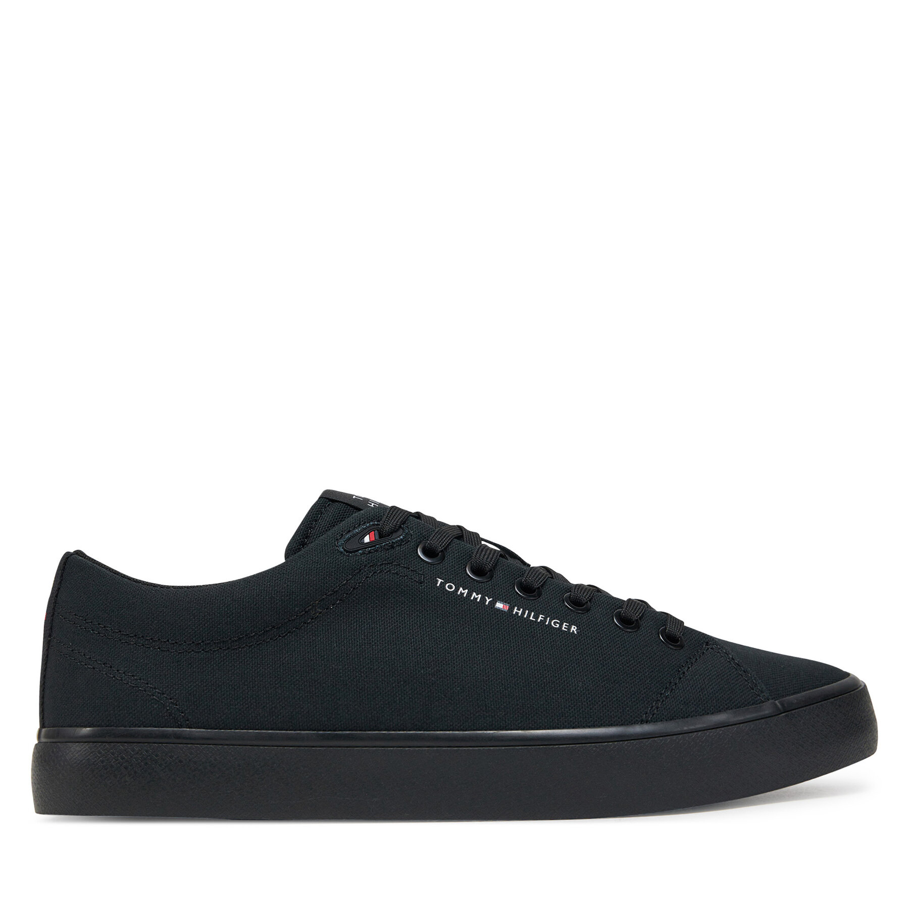 Pánske Tenisky Tommy Hilfiger, Rozmer: 46, Čierna, Hi Vulc Low Core Canvas FM0FM05396