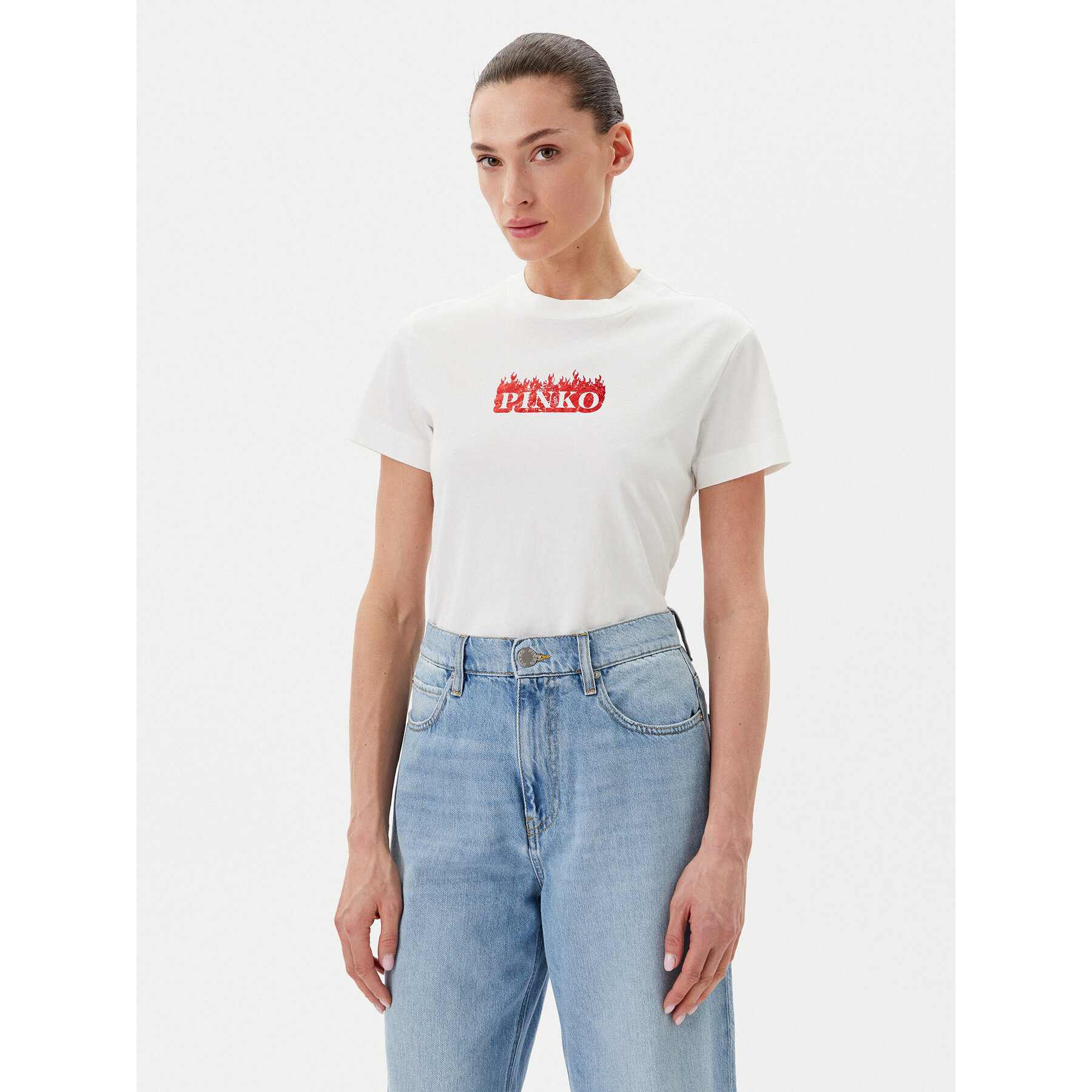 PINKO Póló Trapani 105050 A2D6 Fehér Regular Fit