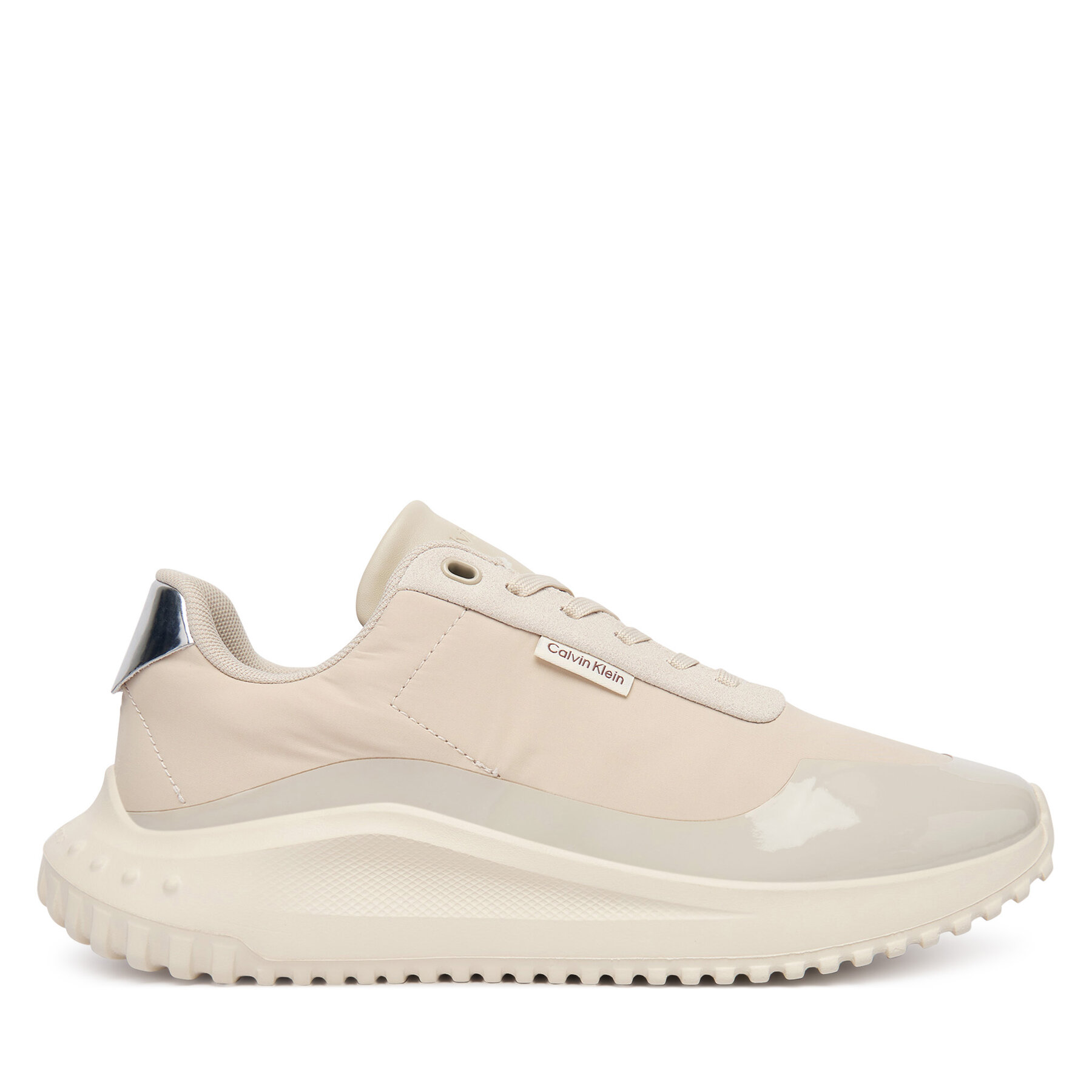 Sneakersy Calvin Klein Eva Runner Lace Up Mat Mix YW0YW02016 Béžová
