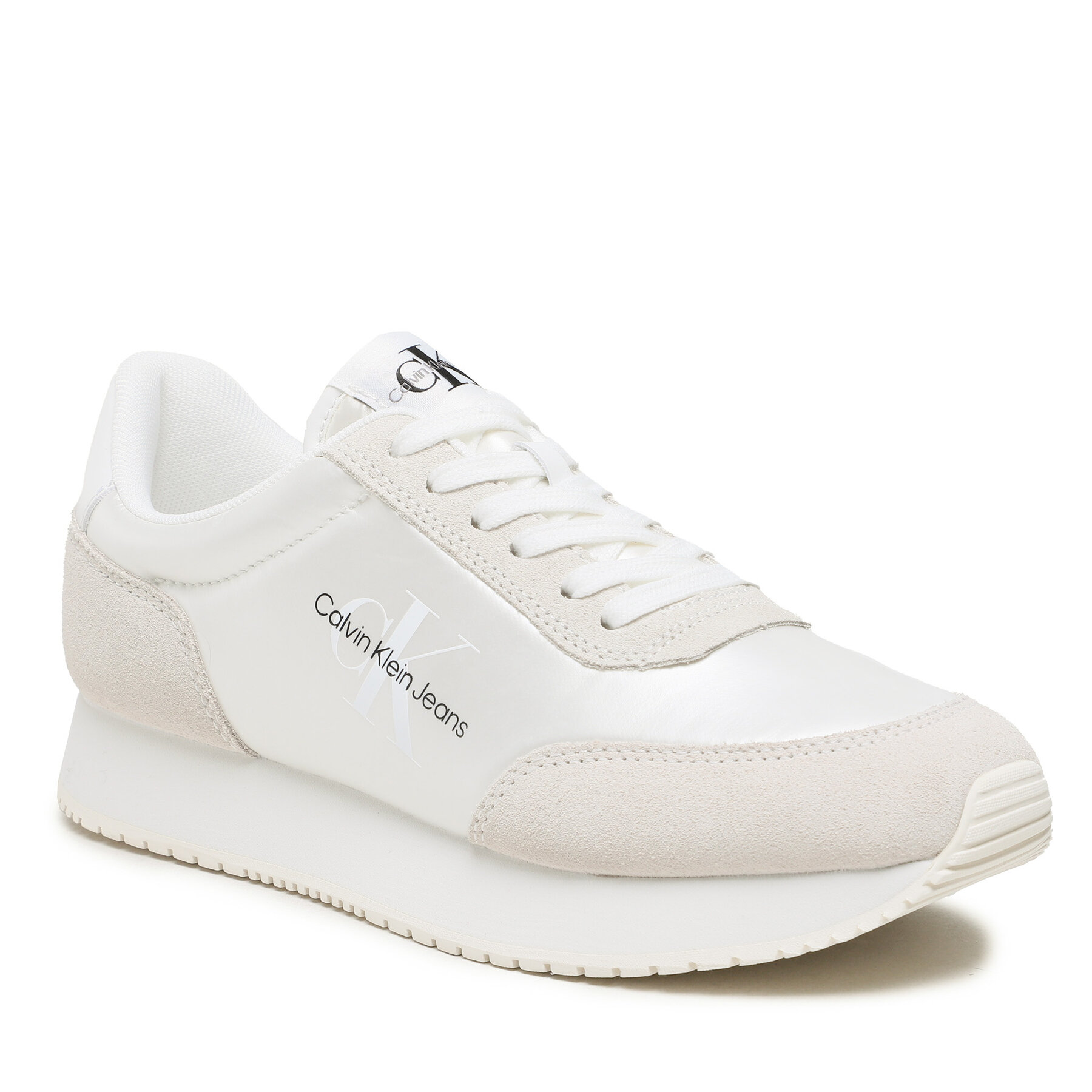 Superge Calvin Klein Jeans Retro Runner Low Laceup Ny Pearl YW0YW01056 Bright White YBR