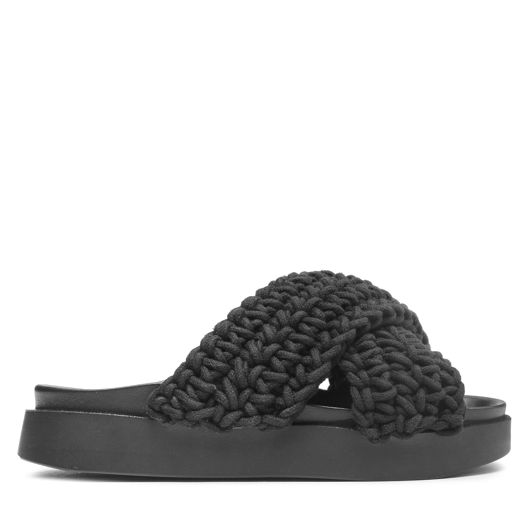 Šľapky Inuikii Woven 70104-105 Čierna