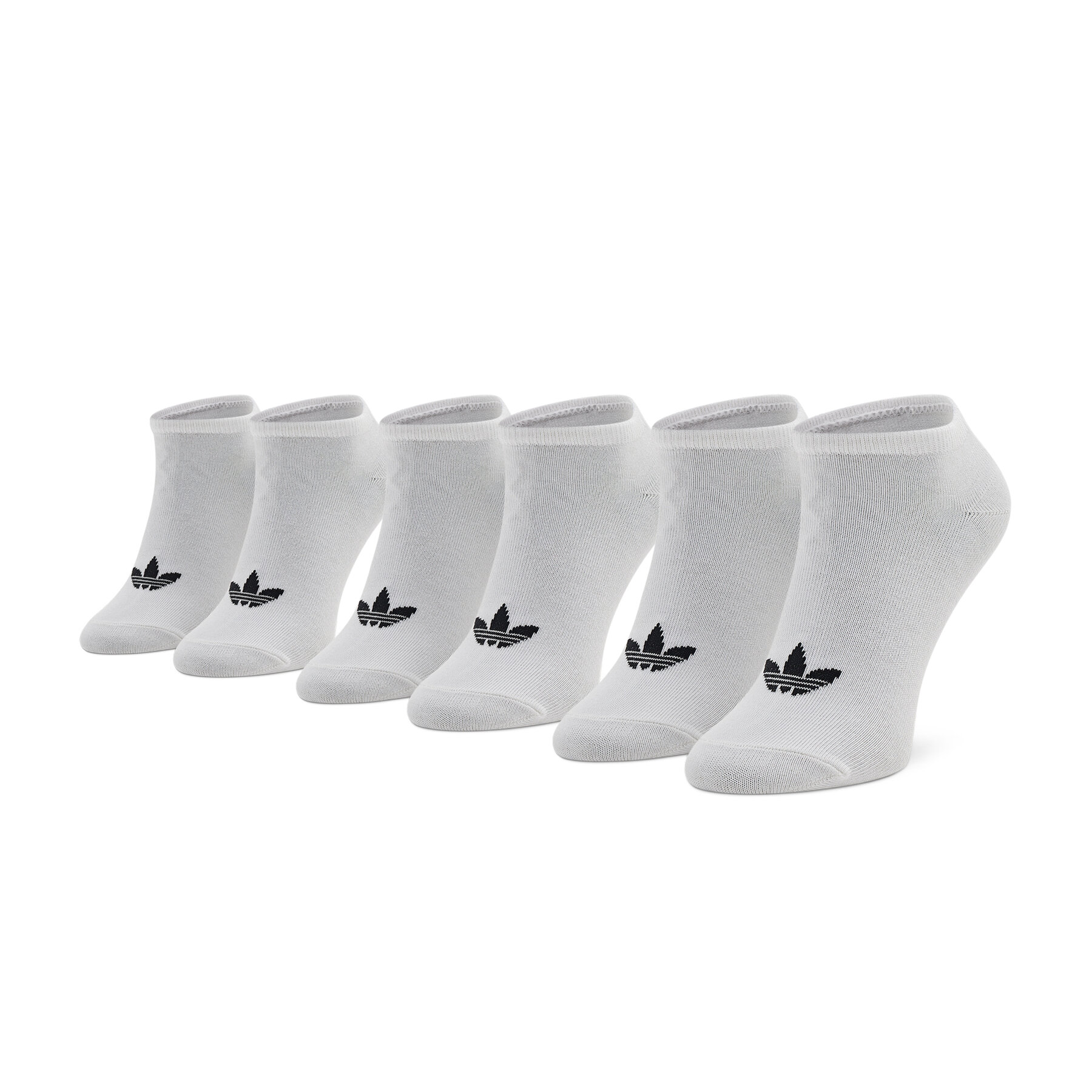 Lot de 3 paires de chaussettes basses unisexe adidas Trefoil Liner S20273 Blanc