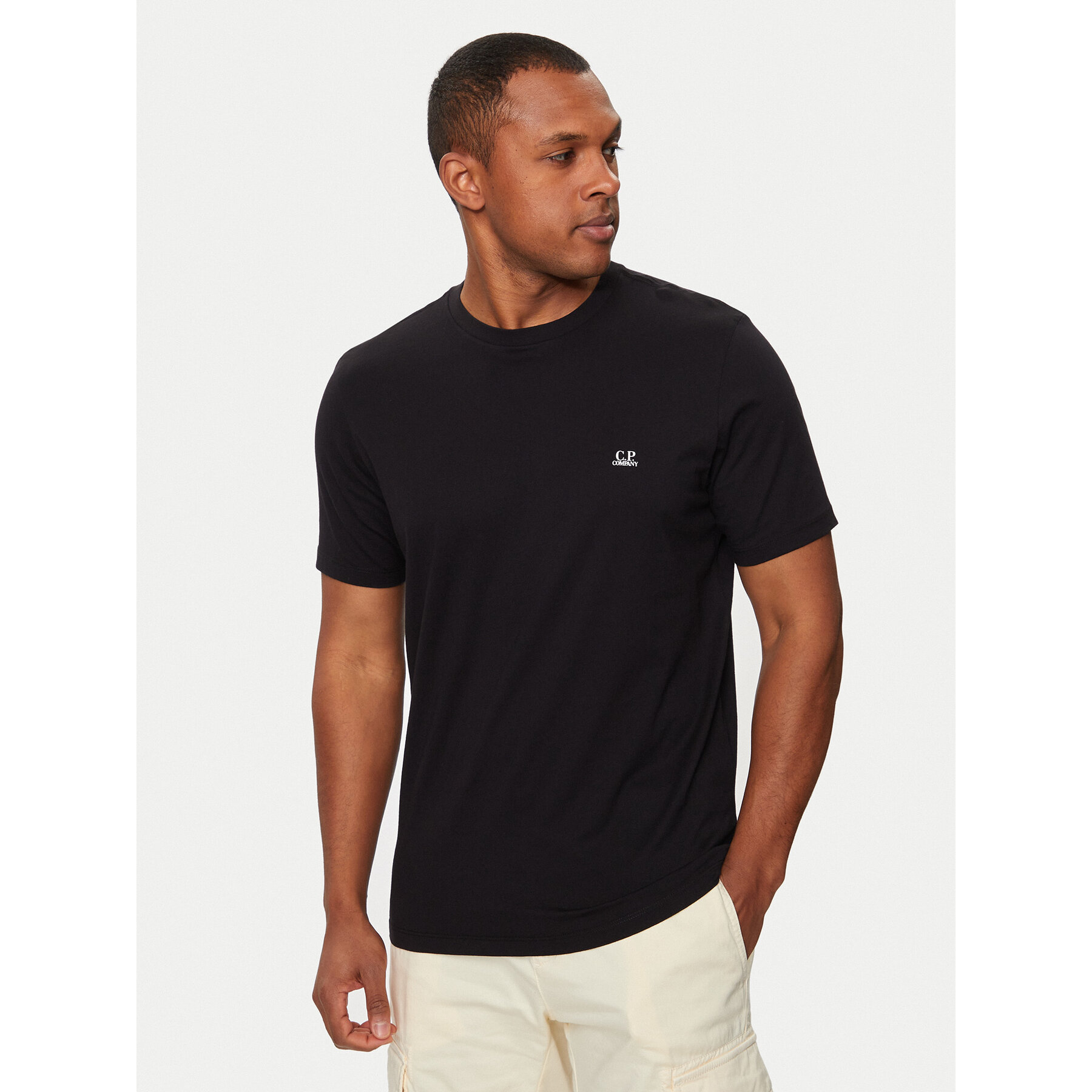 C.P. Company T-shirt RCCMTS725A005100W Crna Regular Fit