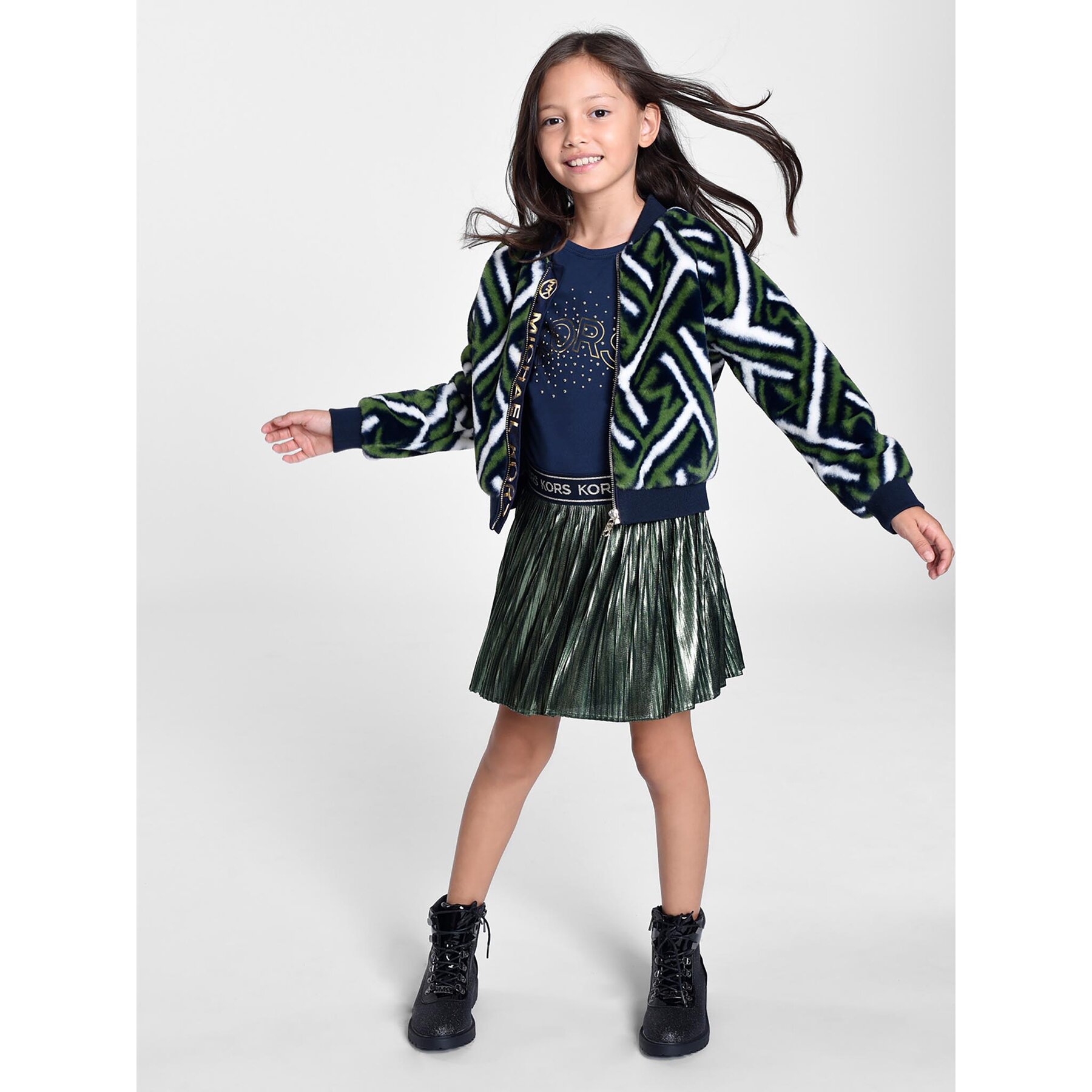 MICHAEL KORS KIDS Póló R15194 Sötétkék Regular Fit