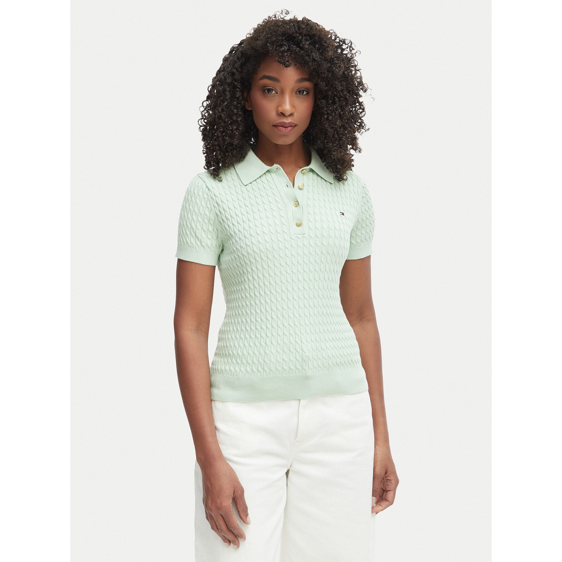Tommy Hilfiger Polo WW0WW41474 Zelena Regular Fit