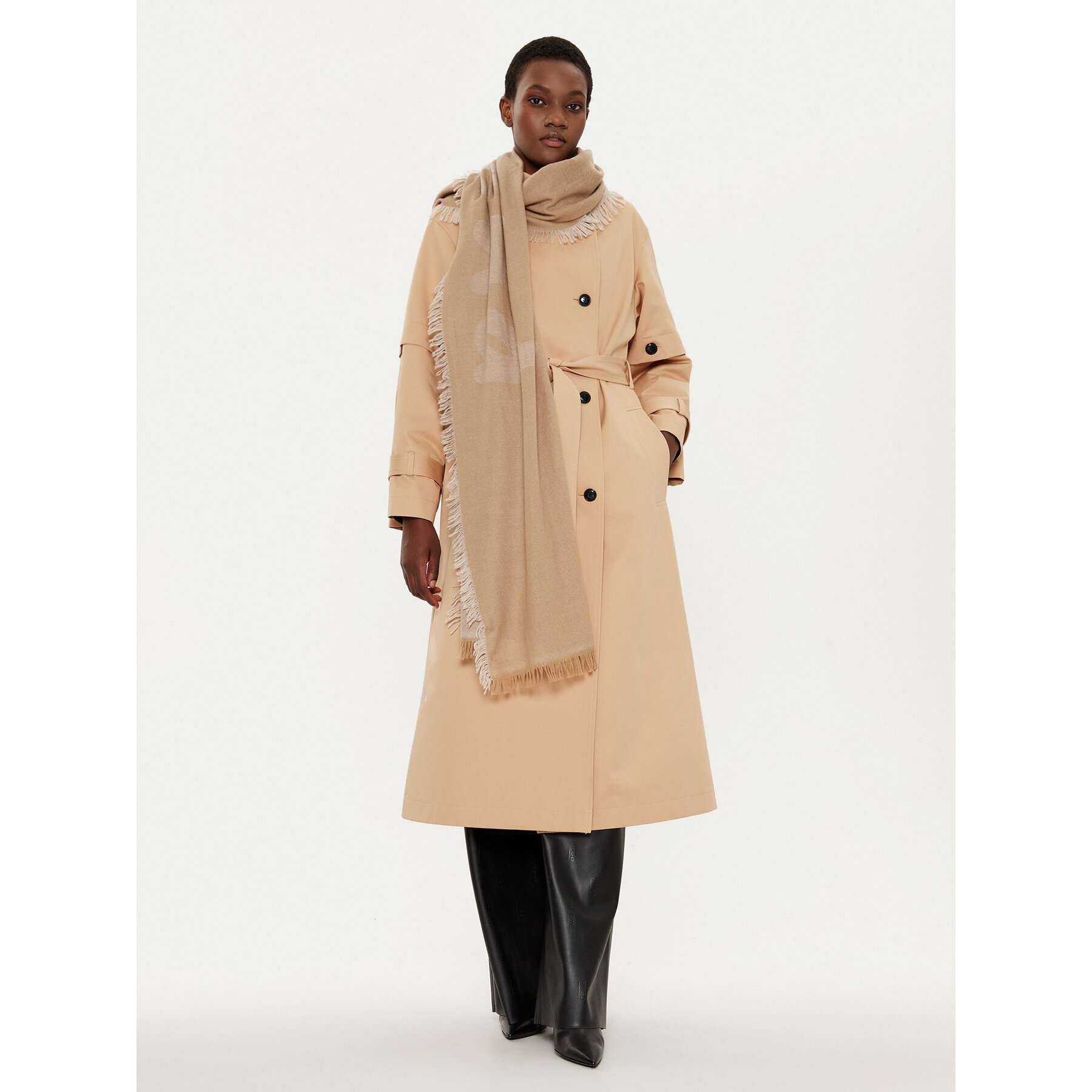 Šál Weekend Max Mara Flores 2515541064600 Hnedá