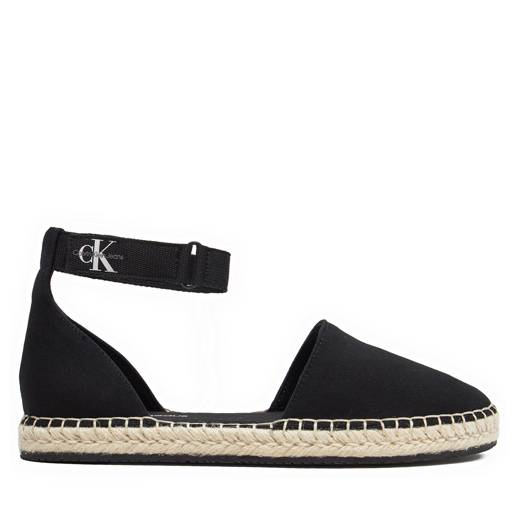 Espadrile Calvin Klein Jeans Ankle Espadrille Btw YW0YW01027 Negru