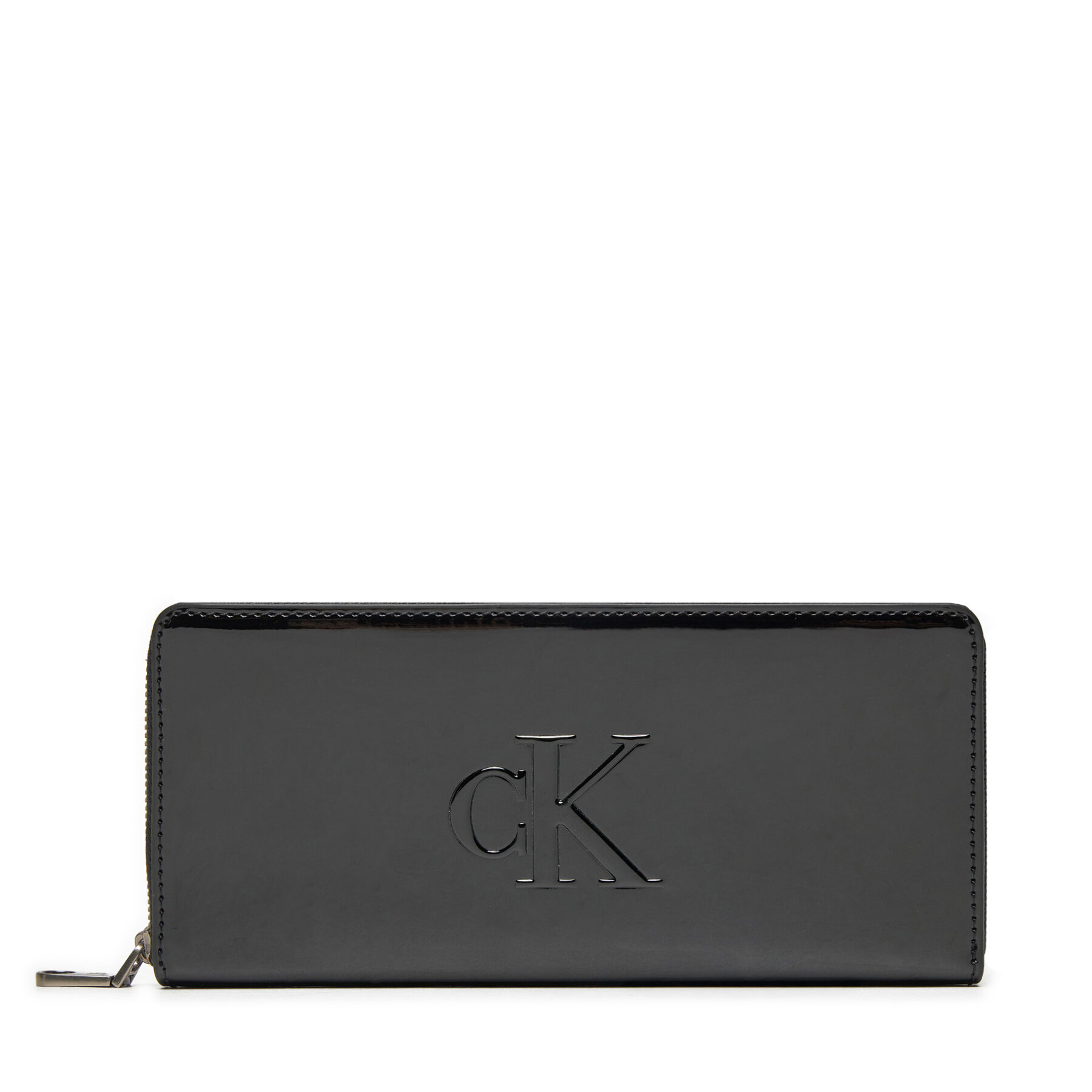 Portefeuille femme grand format Calvin Klein Jeans Sculpted Zip Around Im K60K613060 Noir
