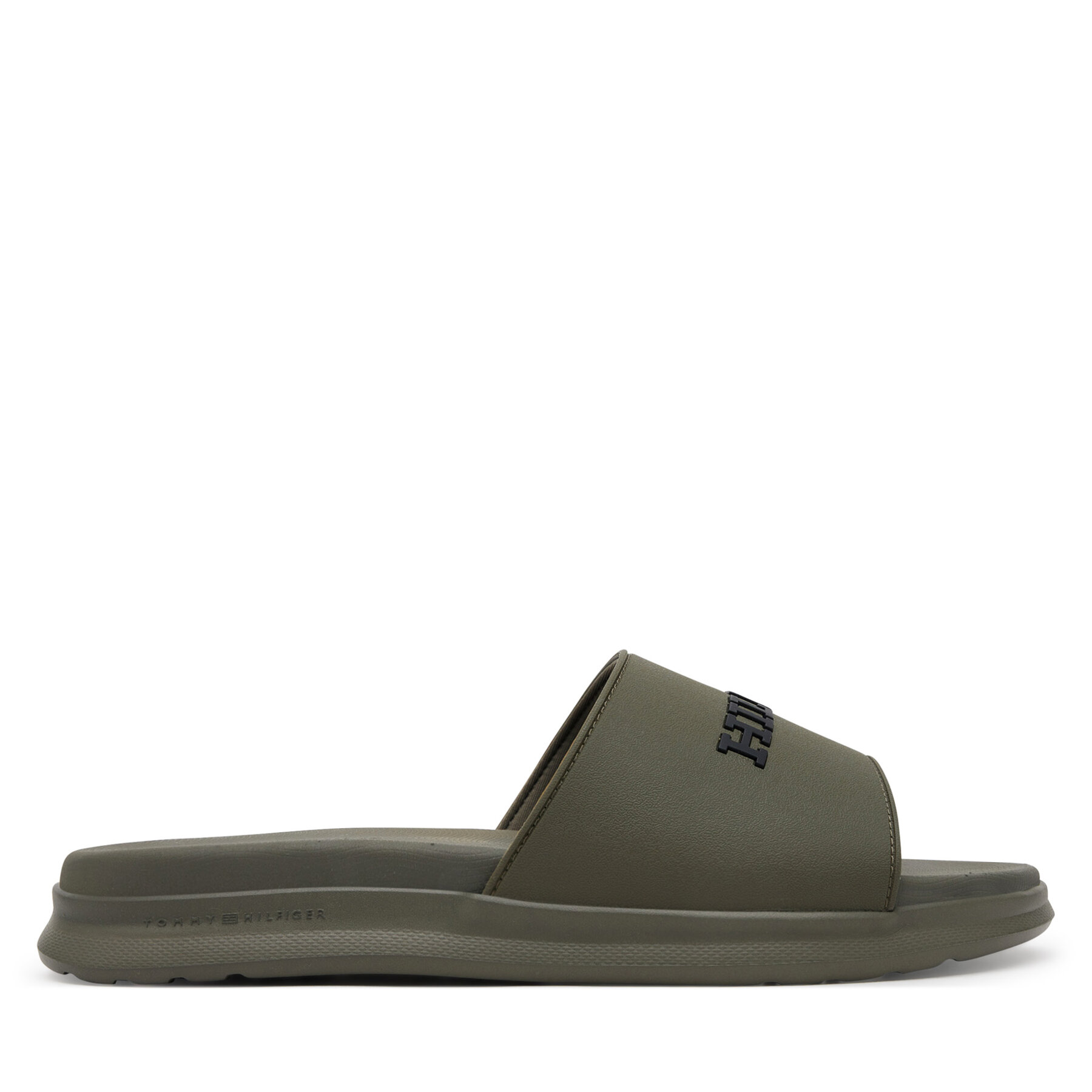 Pánske Šľapky Tommy Hilfiger, Rozmer: 41, Kaki, Dual Density Hilfiger Pool Slide FM0FM05430