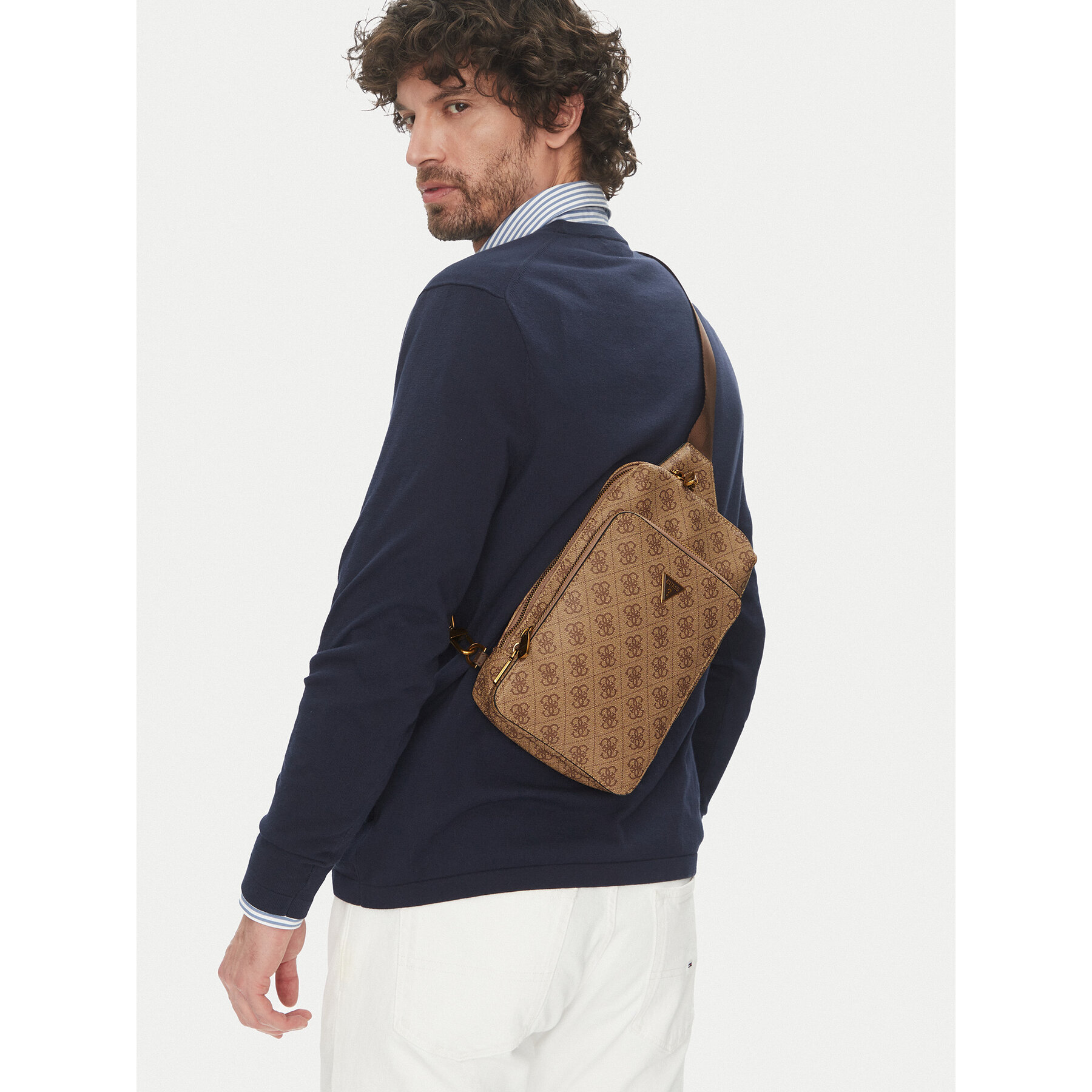 Мъжка чантичка Guess HMMILO P5226 Бежов