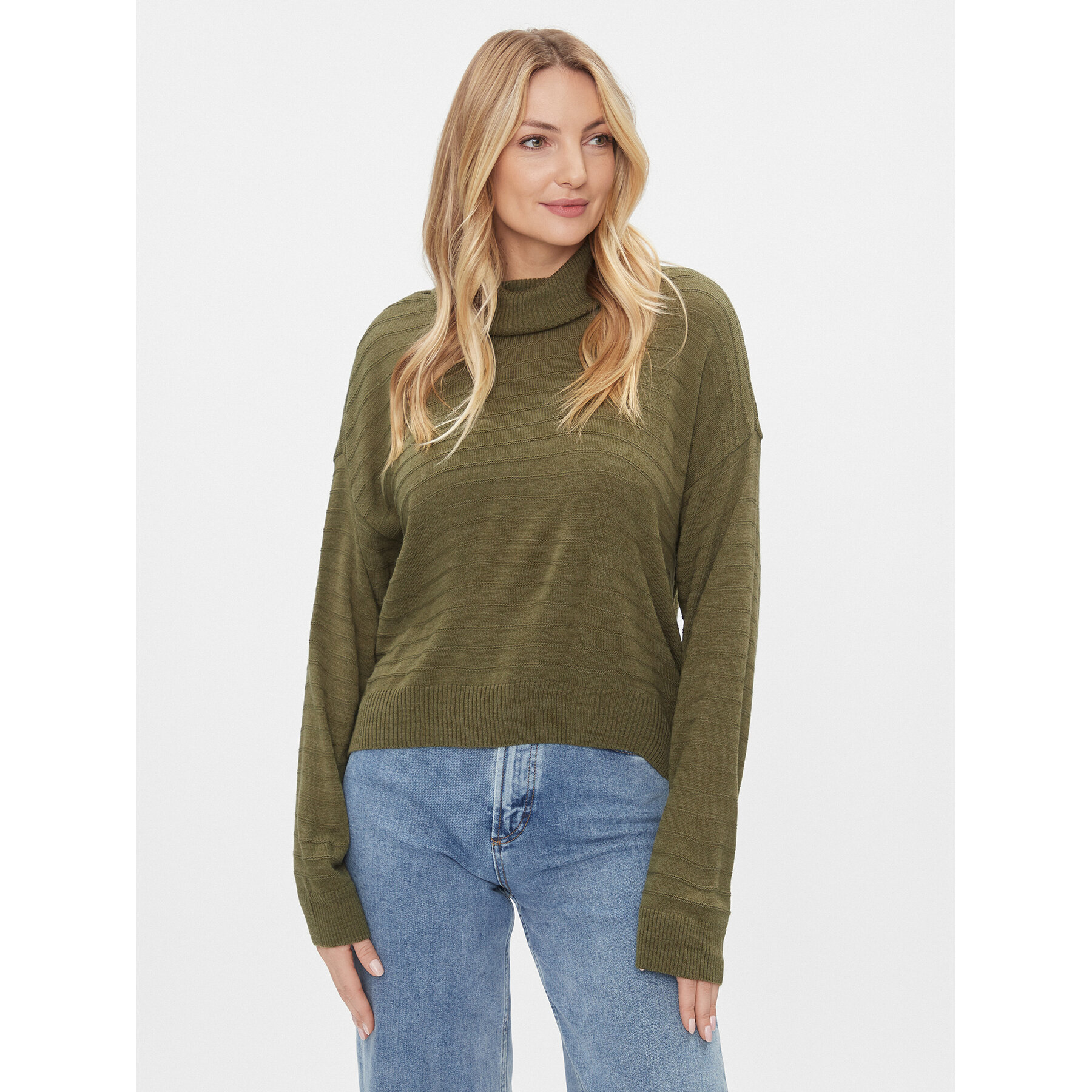ONLY Rollkragenpullover 15294524 Grün Regular Fit