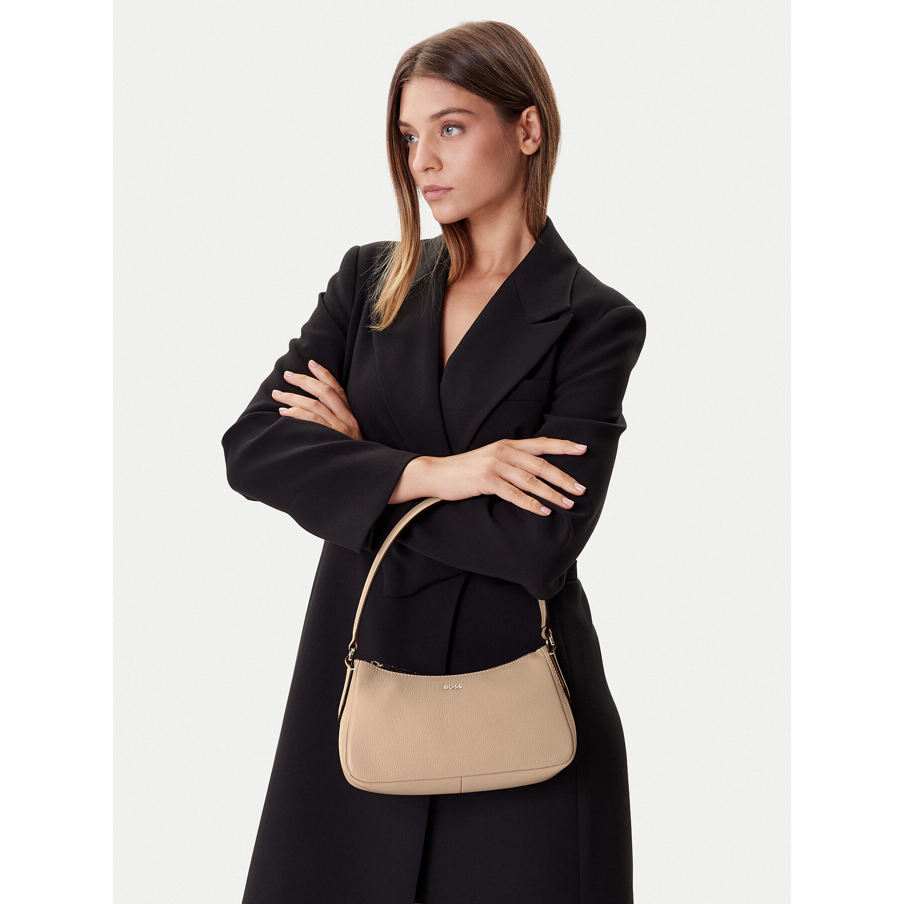 Дамска чанта BOSS Alyce 50535986 Бежов