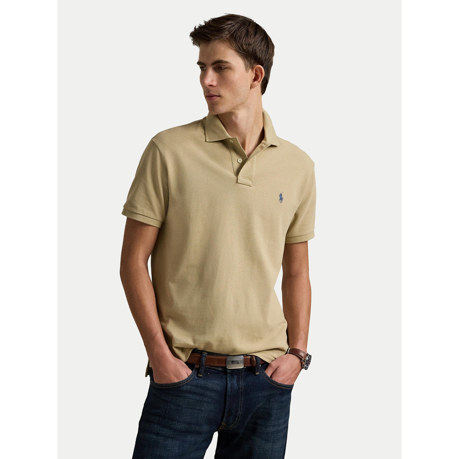 Polo Ralph Lauren Pólóing 710536856462 Bézs Slim Fit
