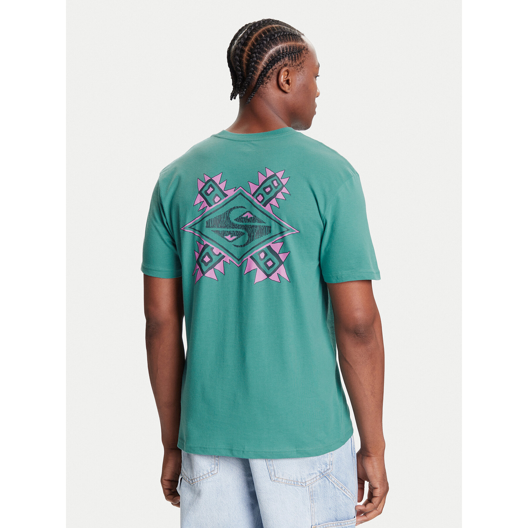 Quiksilver Majica Ev Swell Ovation Ss EQYZT08187 Zelena Comfort Fit