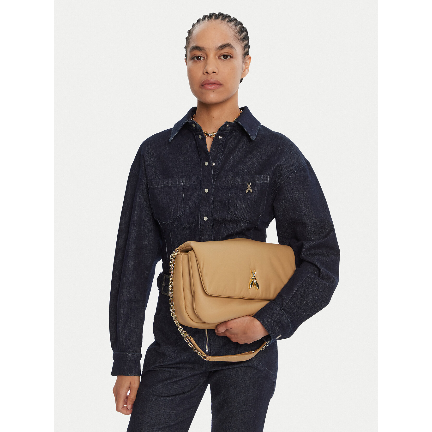 Geantă Patrizia Pepe 8B0221/L113-B775 Bej