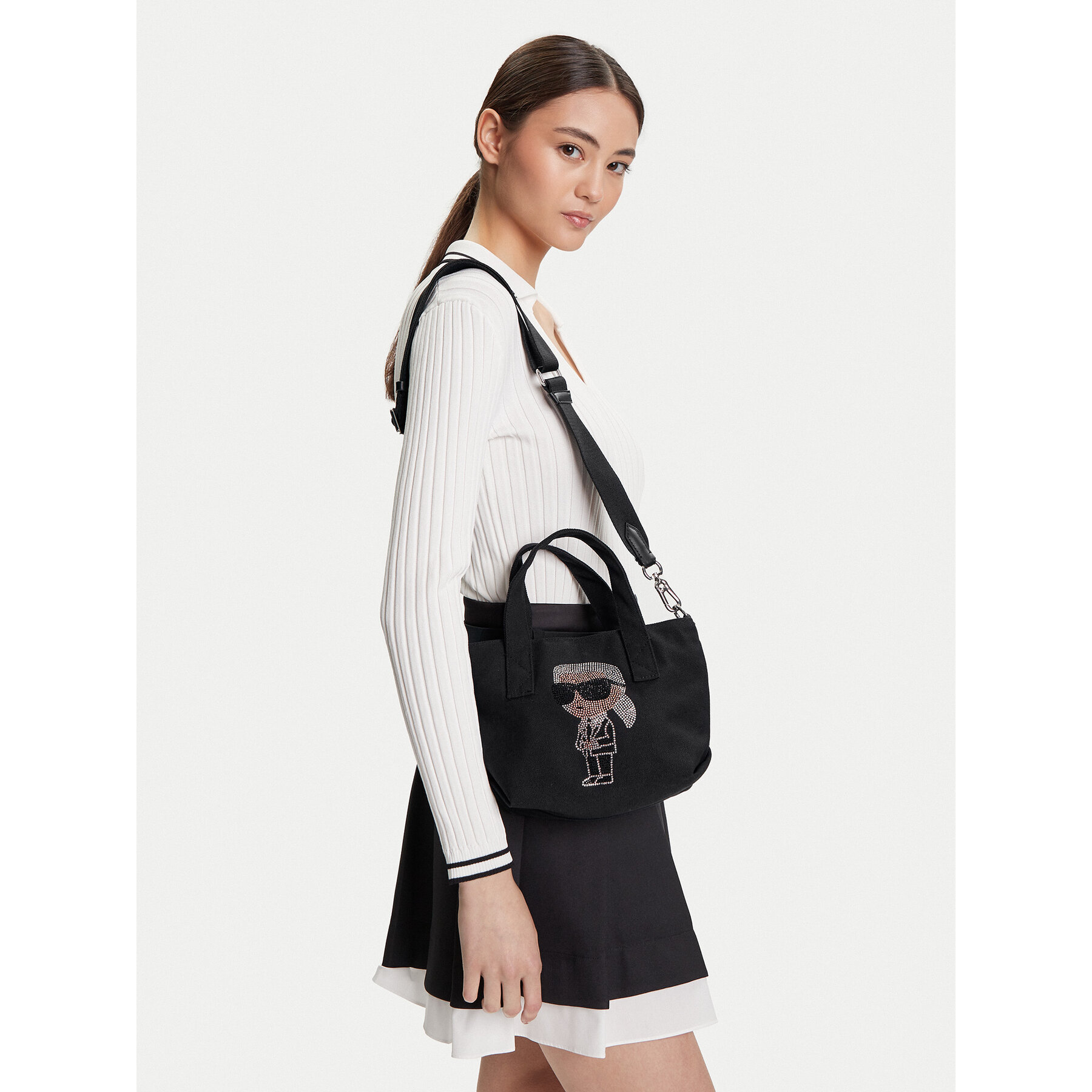 Дамска чанта KARL LAGERFELD A3W50023 Черен