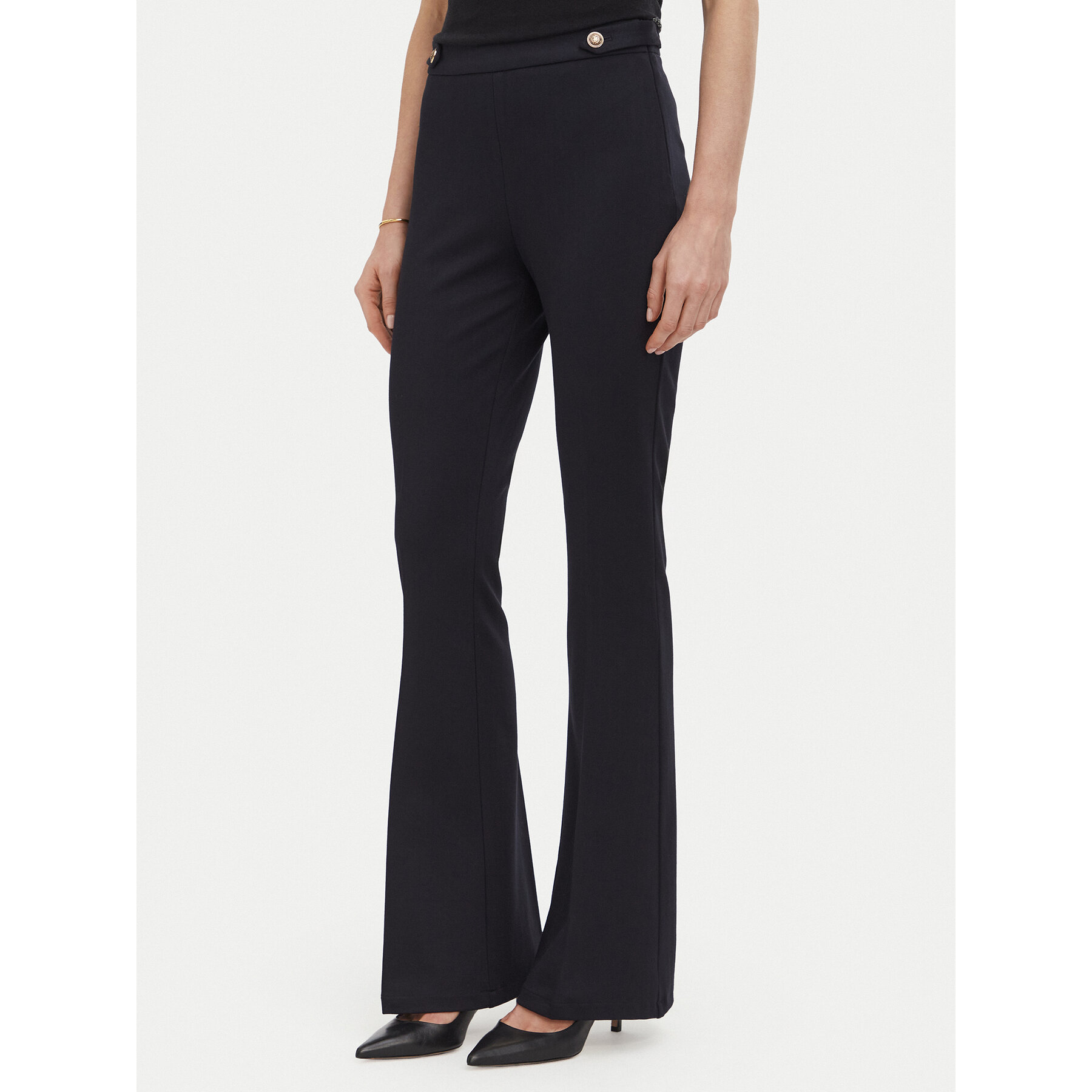 Liu Jo Stoffhose WF6264 J3976 Dunkelblau Flare Fit