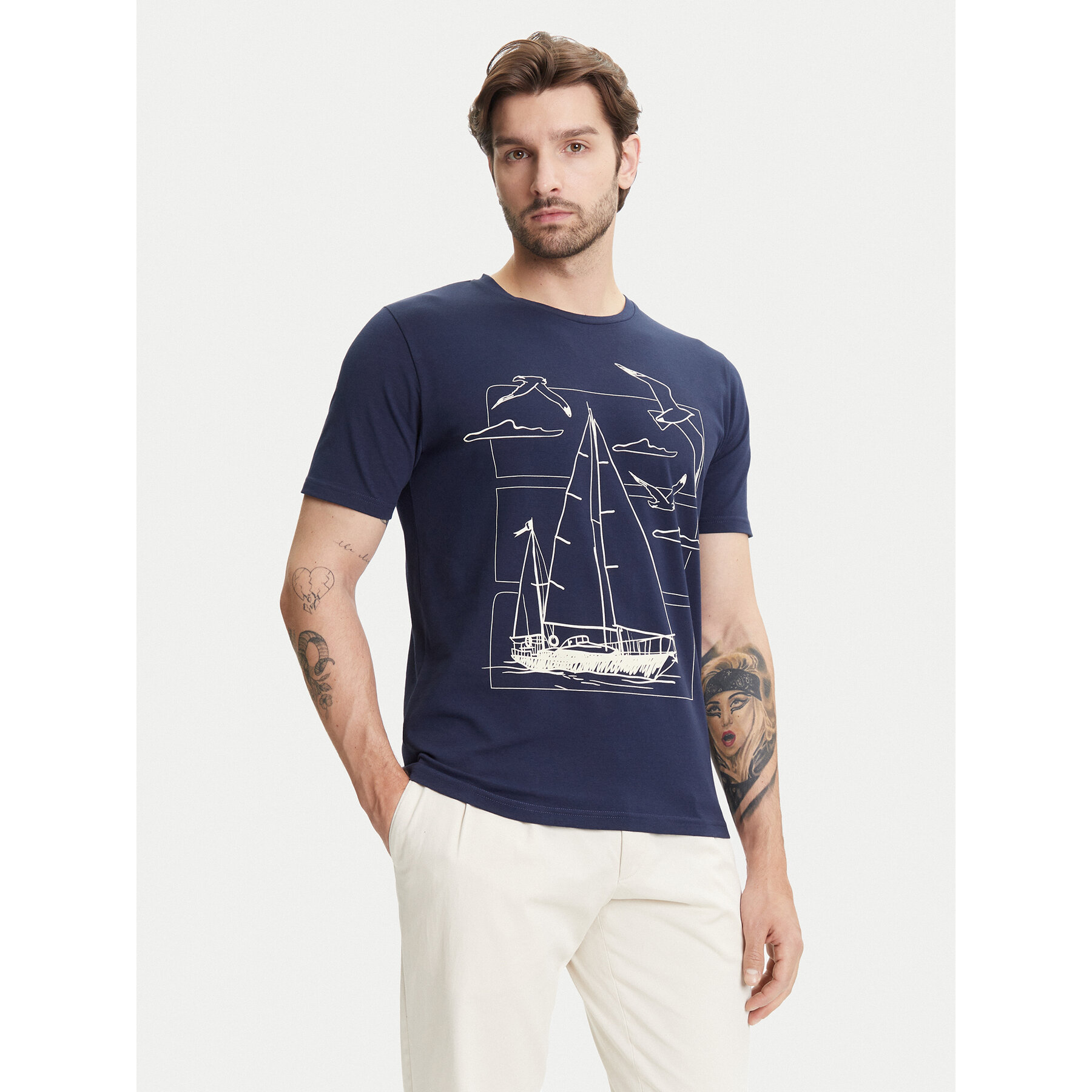 Ysabel Mora T-Shirt 90509 Σκούρο μπλε Regular Fit