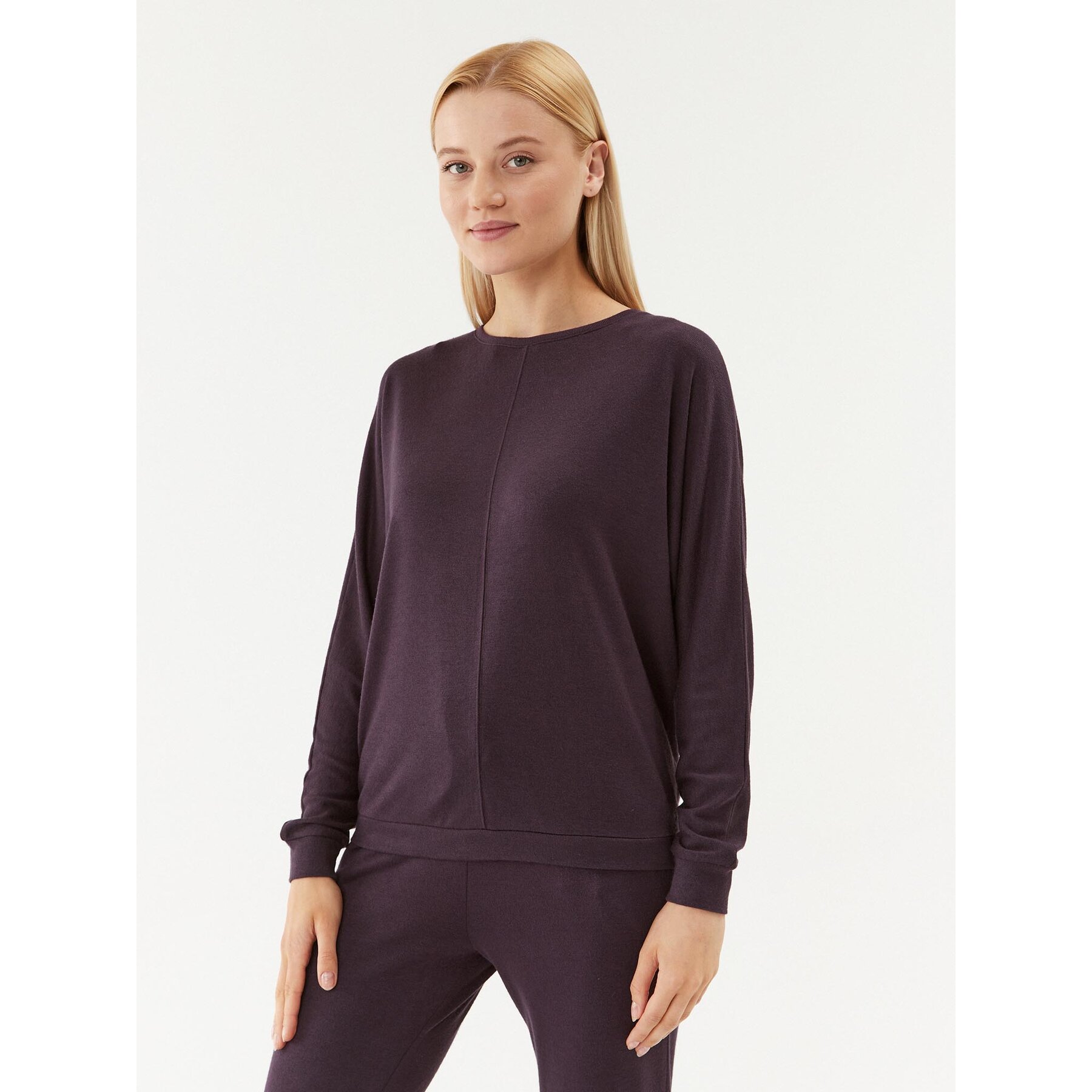 Triumph Pizsama felső Cozy Comfort Top 01 10216538 Sötétkék Regular Fit