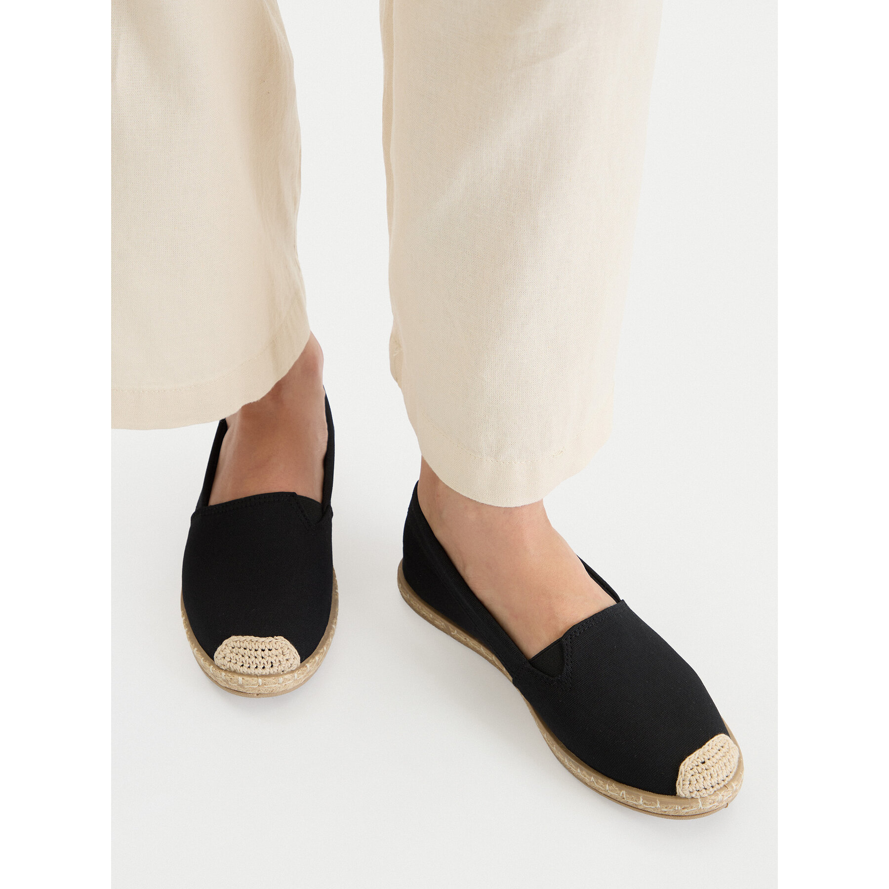 Espadrilky JENNY CEO-WSK1609-20 Čierna